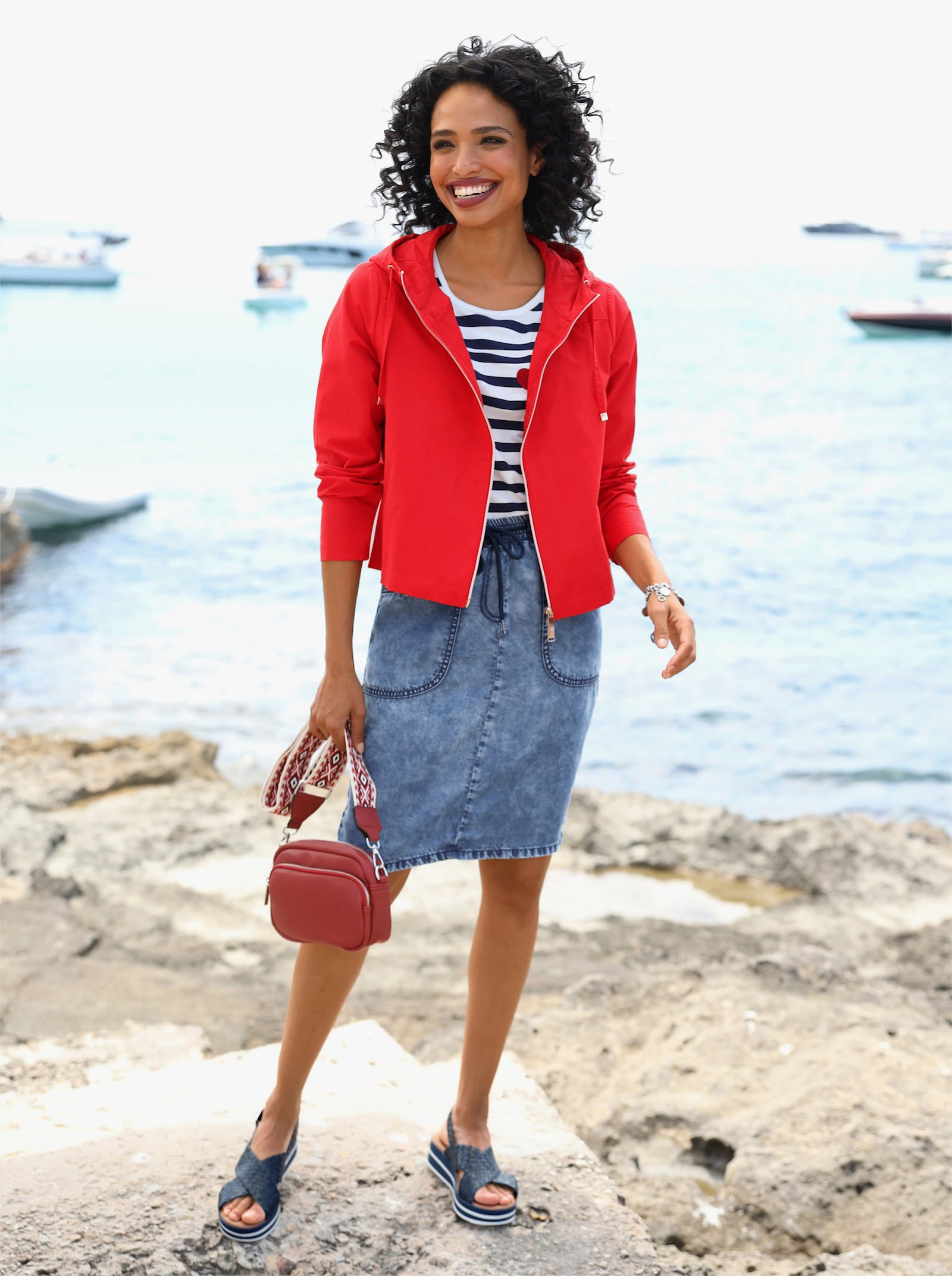 heine Schlupfrock in Jeans-Optik - jeansblau