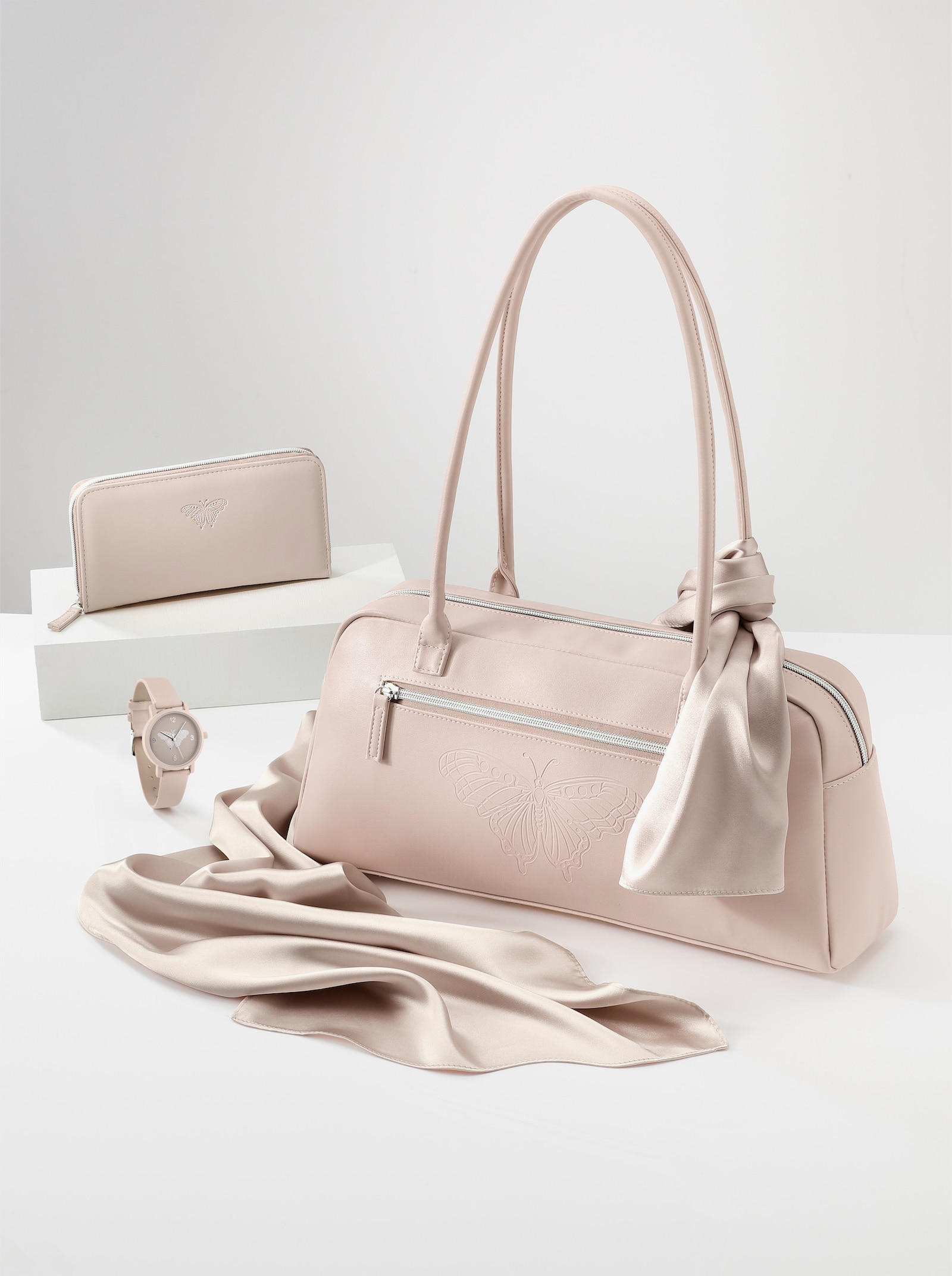 4tlg. Accessoires-Set - rosé