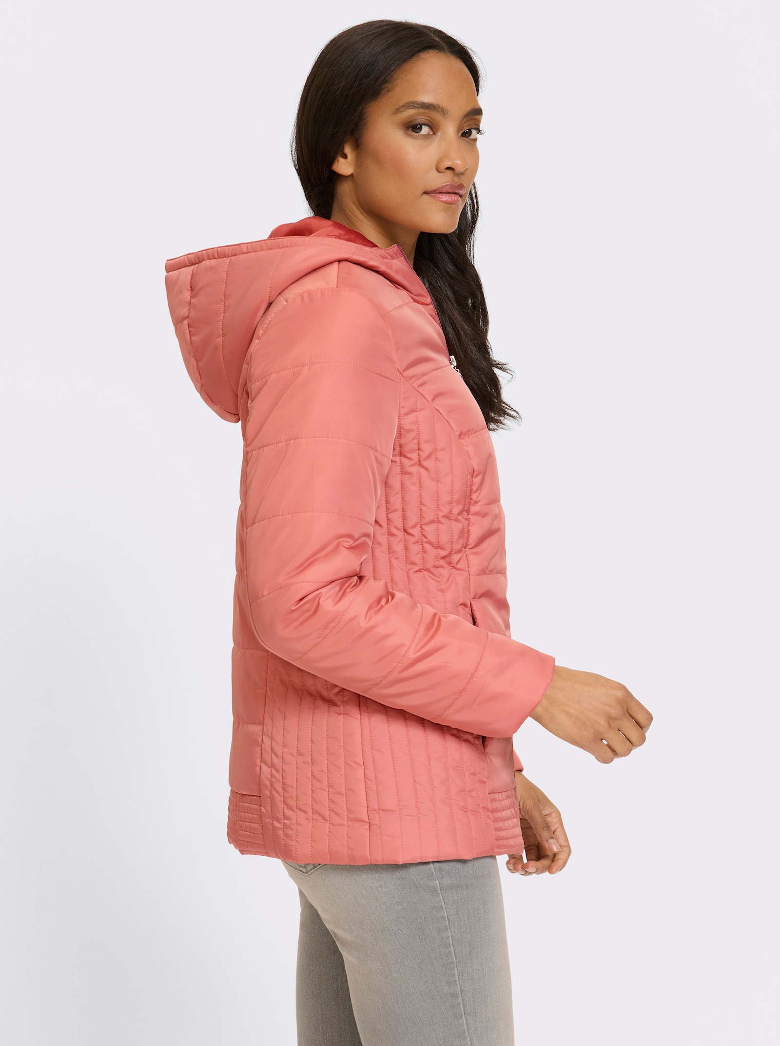 heine Steppjacke mit Kapuze - rosenholz