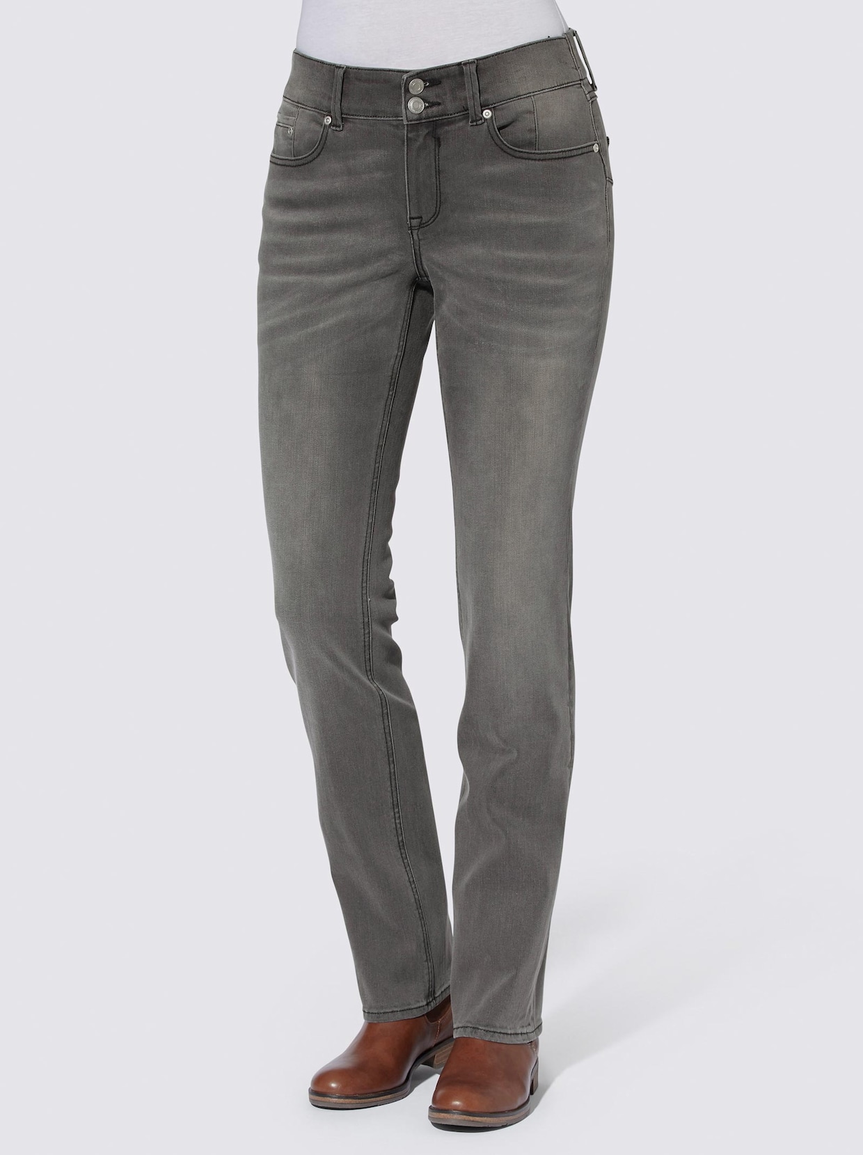 Jeans - dark grey-denim
