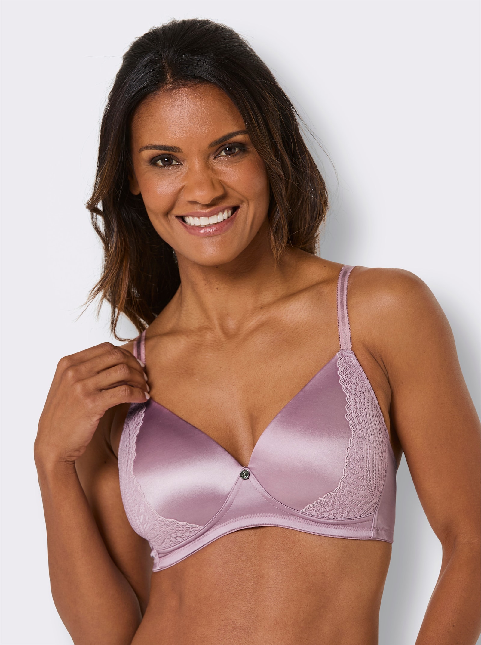 wäschepur Schalen-BH ohne Bügel mit Zier-Element - mauve