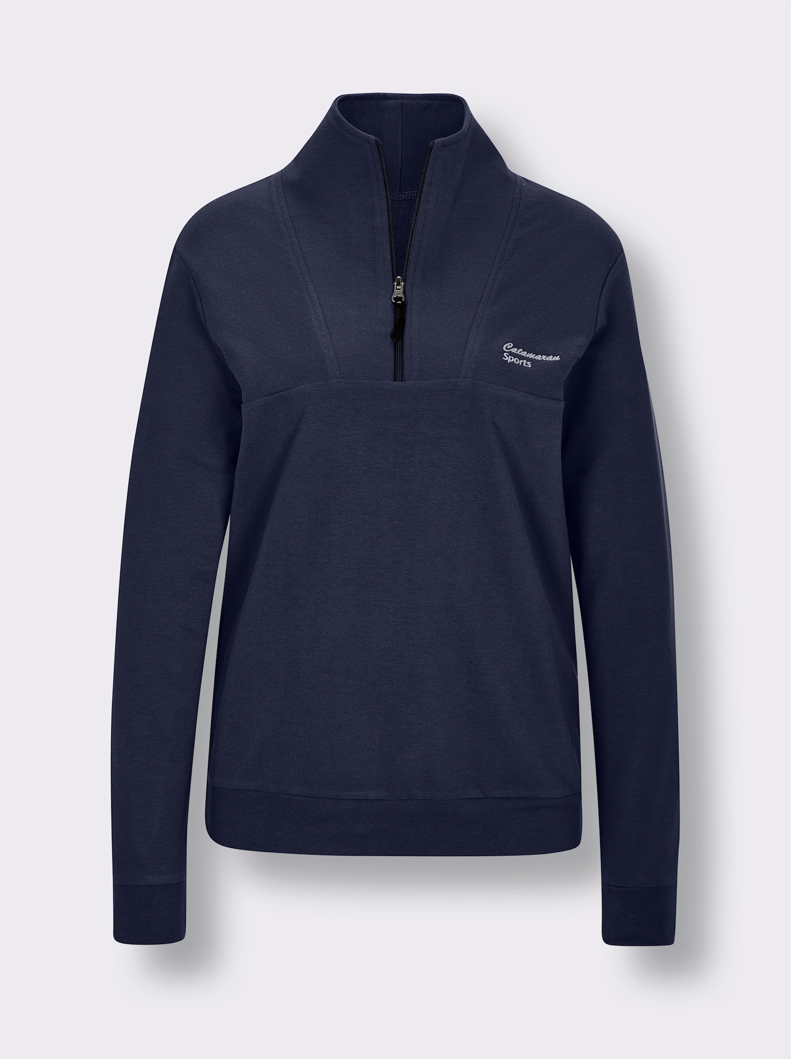 Catamaran Sports Sweatshirt mit Troyerkragen - marine