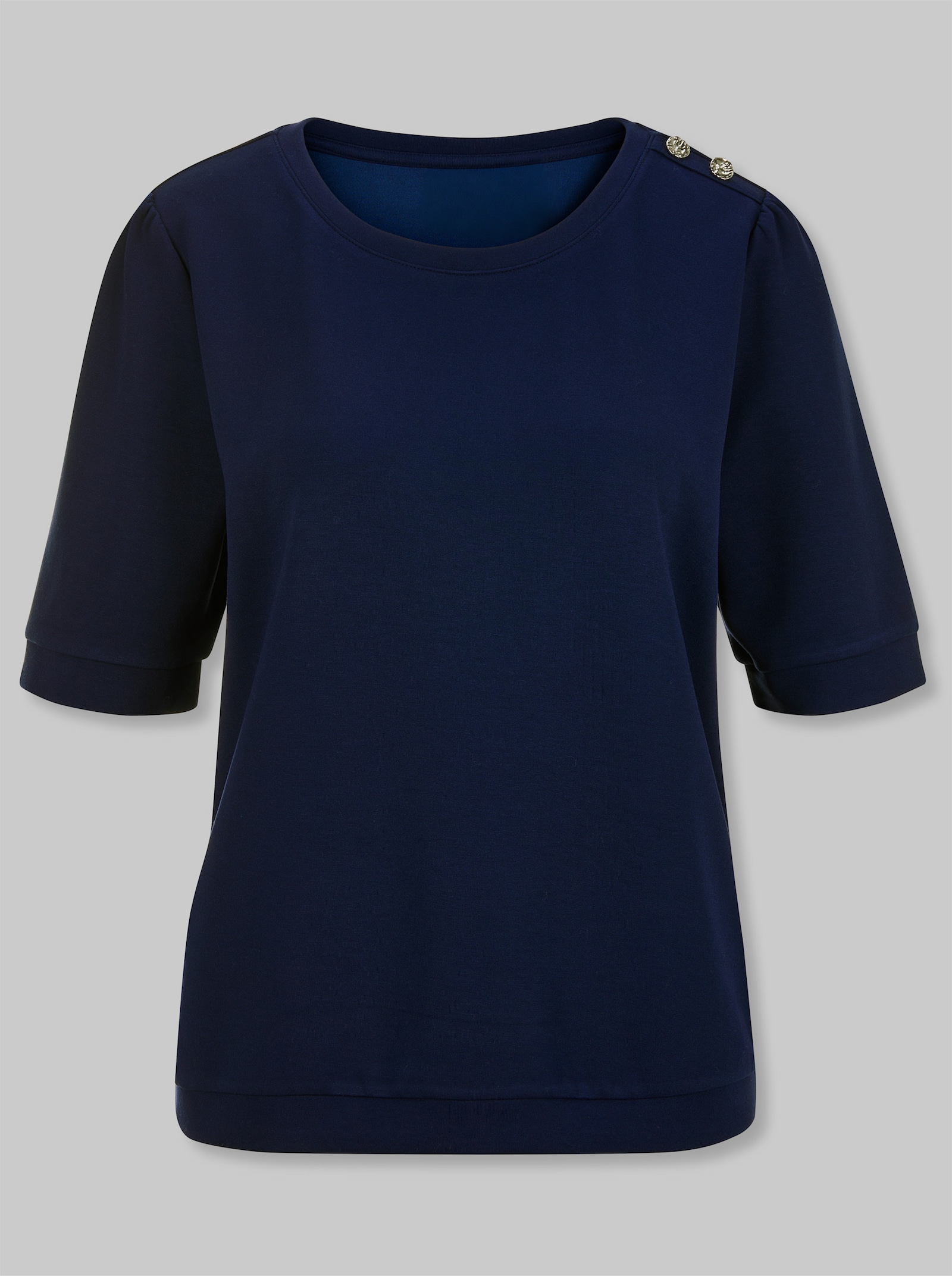 heine Sweatshirt mit Schmuckknöpfen - marine