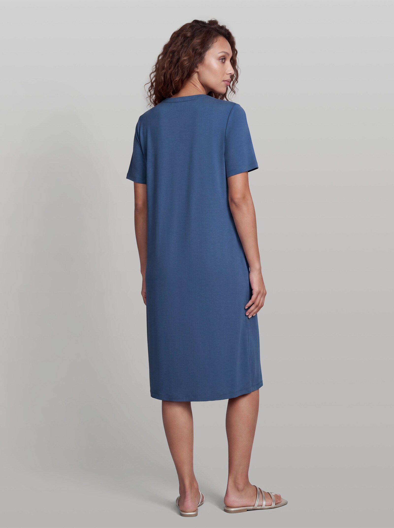heine Shirtkleid mit Falte - jeansblau
