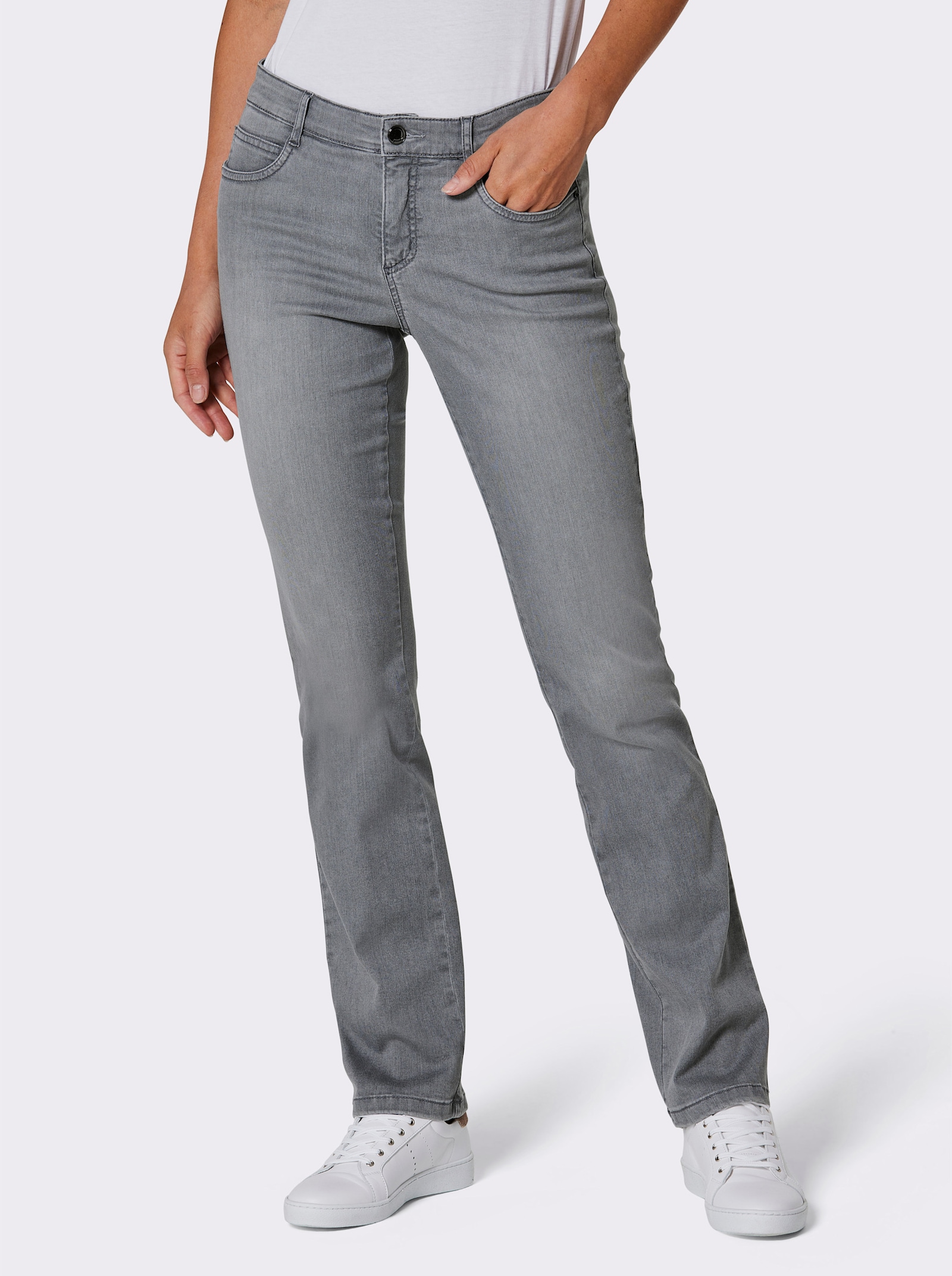Ascari 5-Pocket-Jeans in Super-Stretch-Denim - grey denim