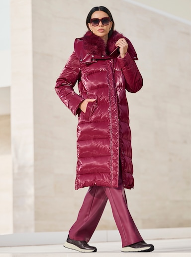 heine Steppmantel mit Seitenschlitzen - bordeaux