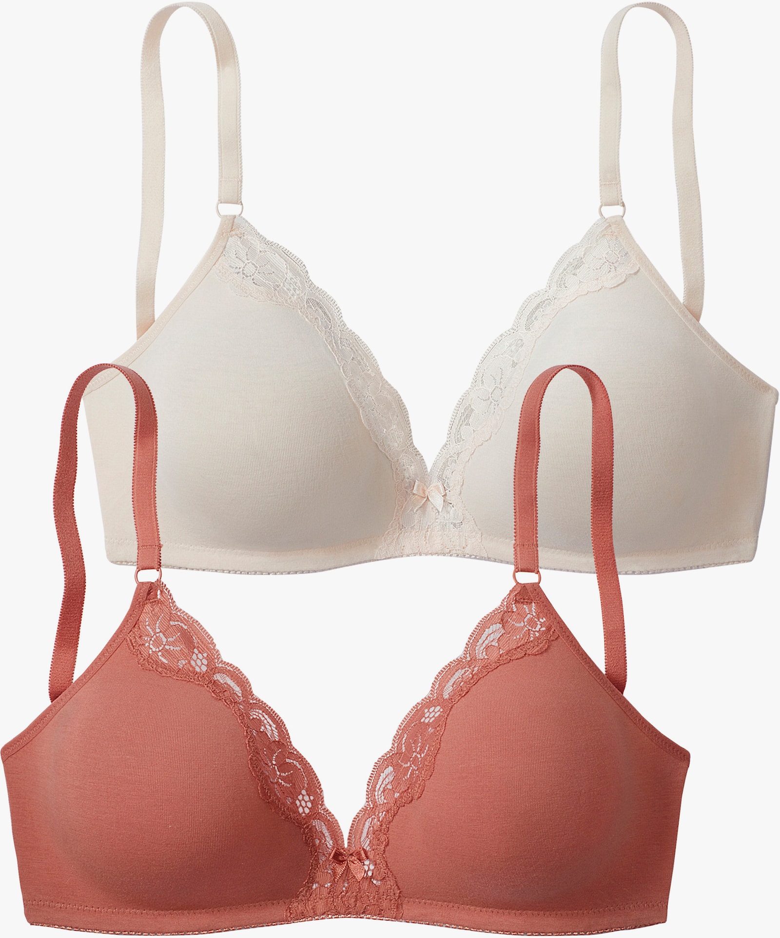 petite fleur Soutien-gorge Bralette - poudre + terre cuite