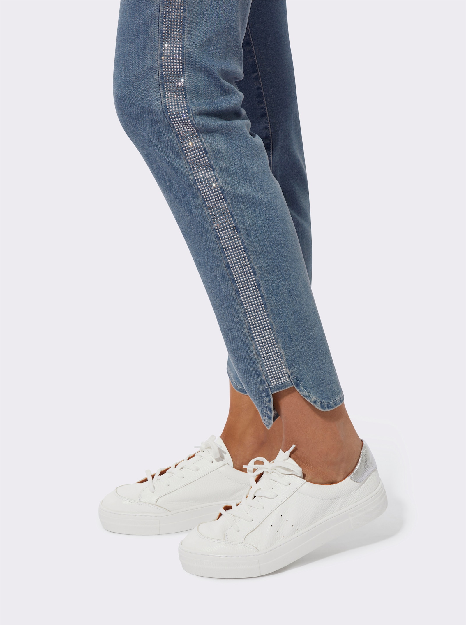 5-Pocket-Jeans mit Baumwolle - blue-bleached