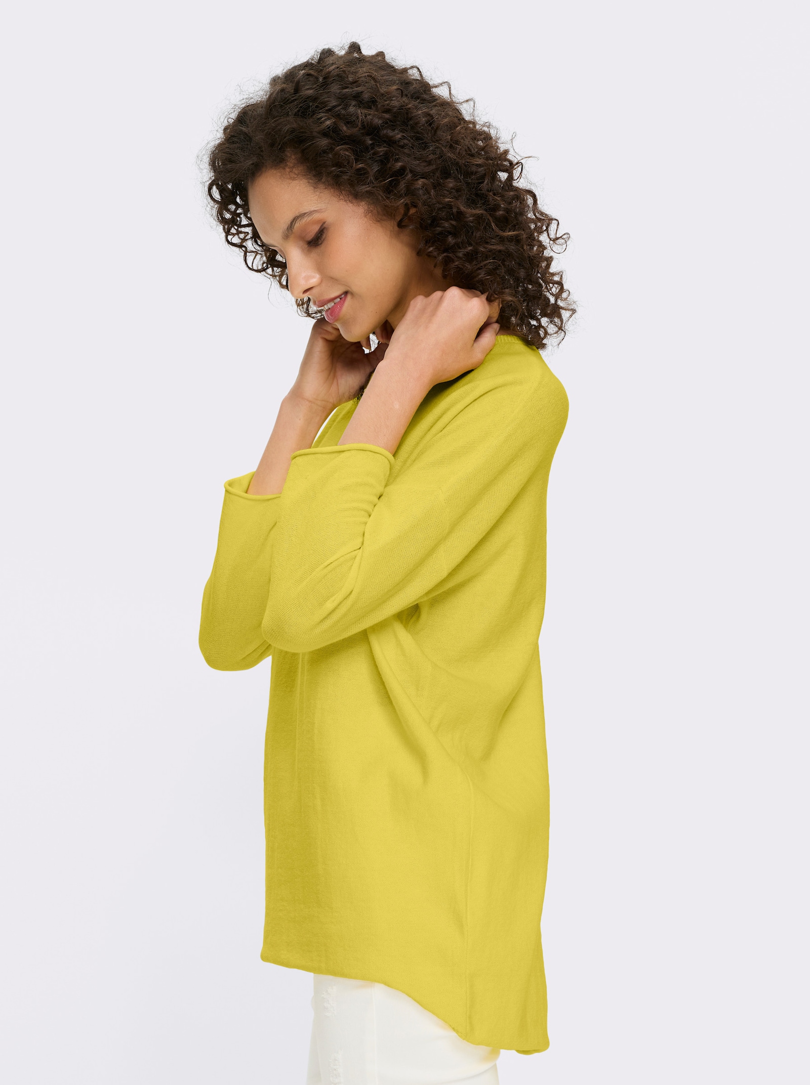 heine Pull en coton avec bords roulés - citron vert