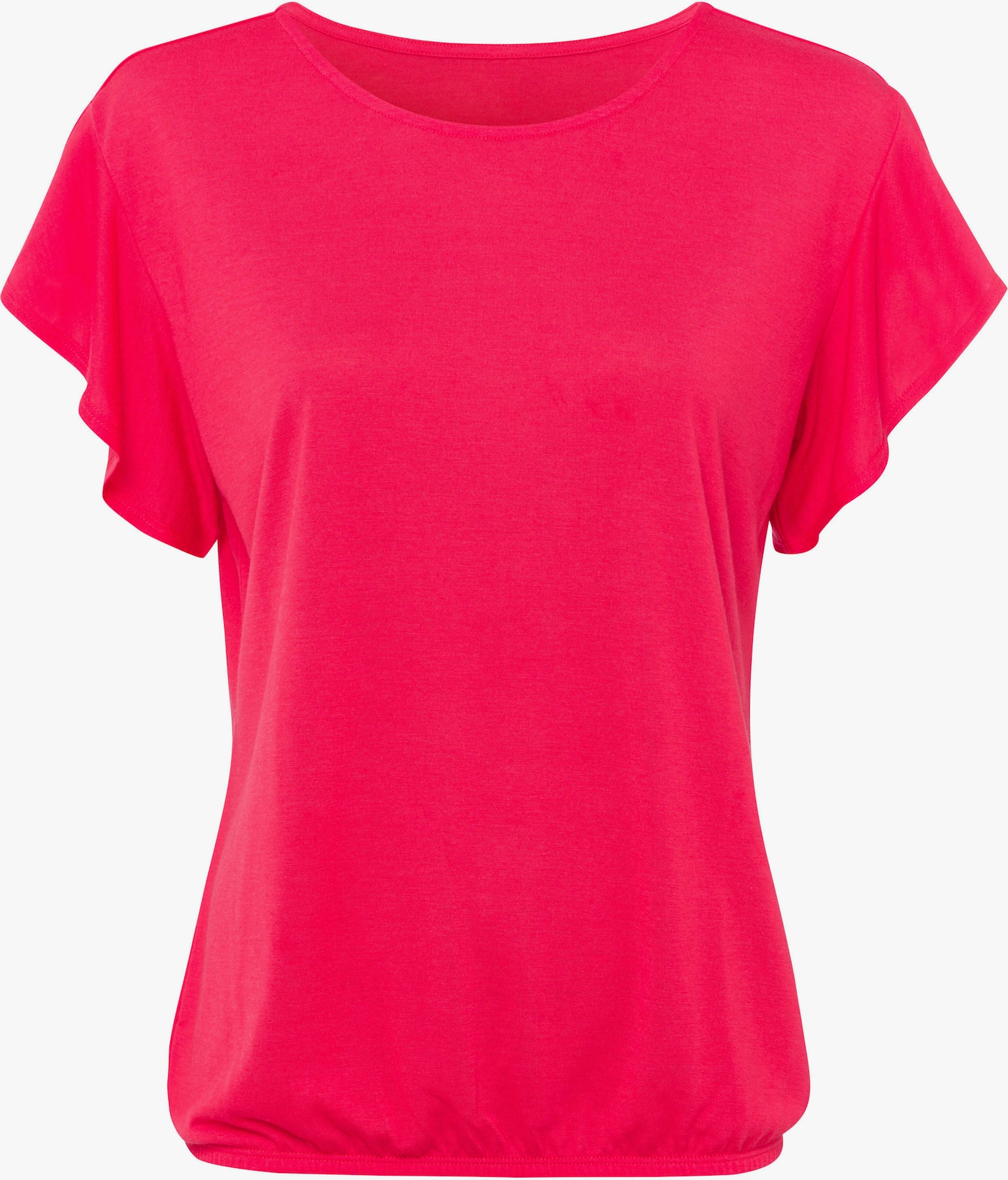 LASCANA Shirt met ronde hals - rood, zwart