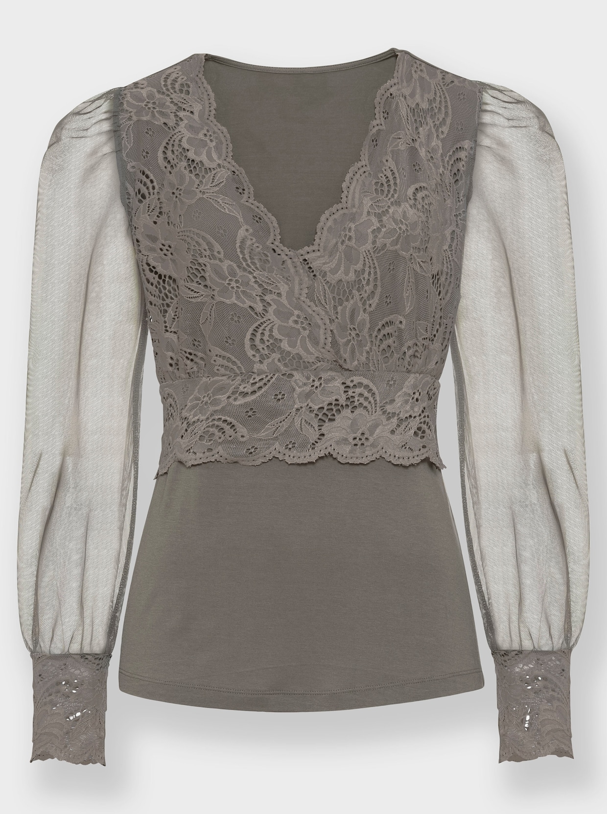 heine Shirt met lange mouwen - taupe