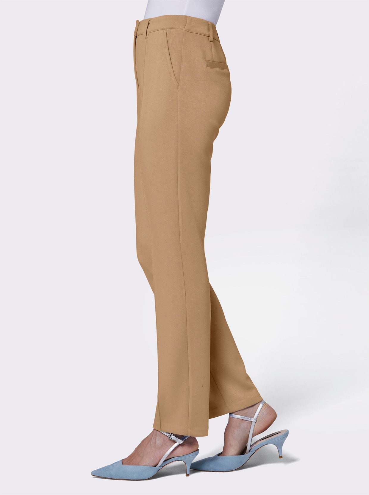 CREATION L PREMIUM Broek van modal - camel