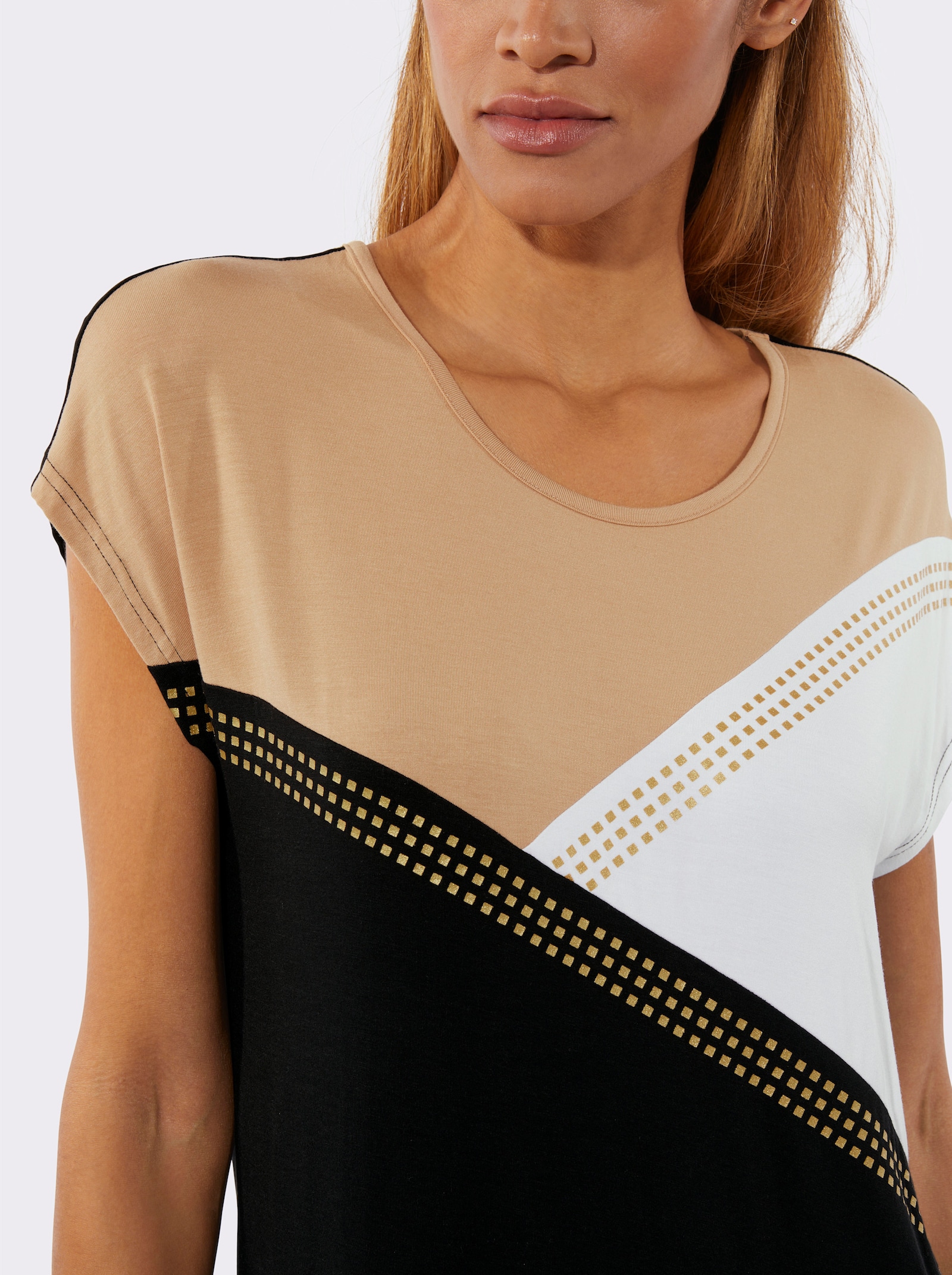 wäschepur Chemises de nuit - chamois-écru + noir-chamois