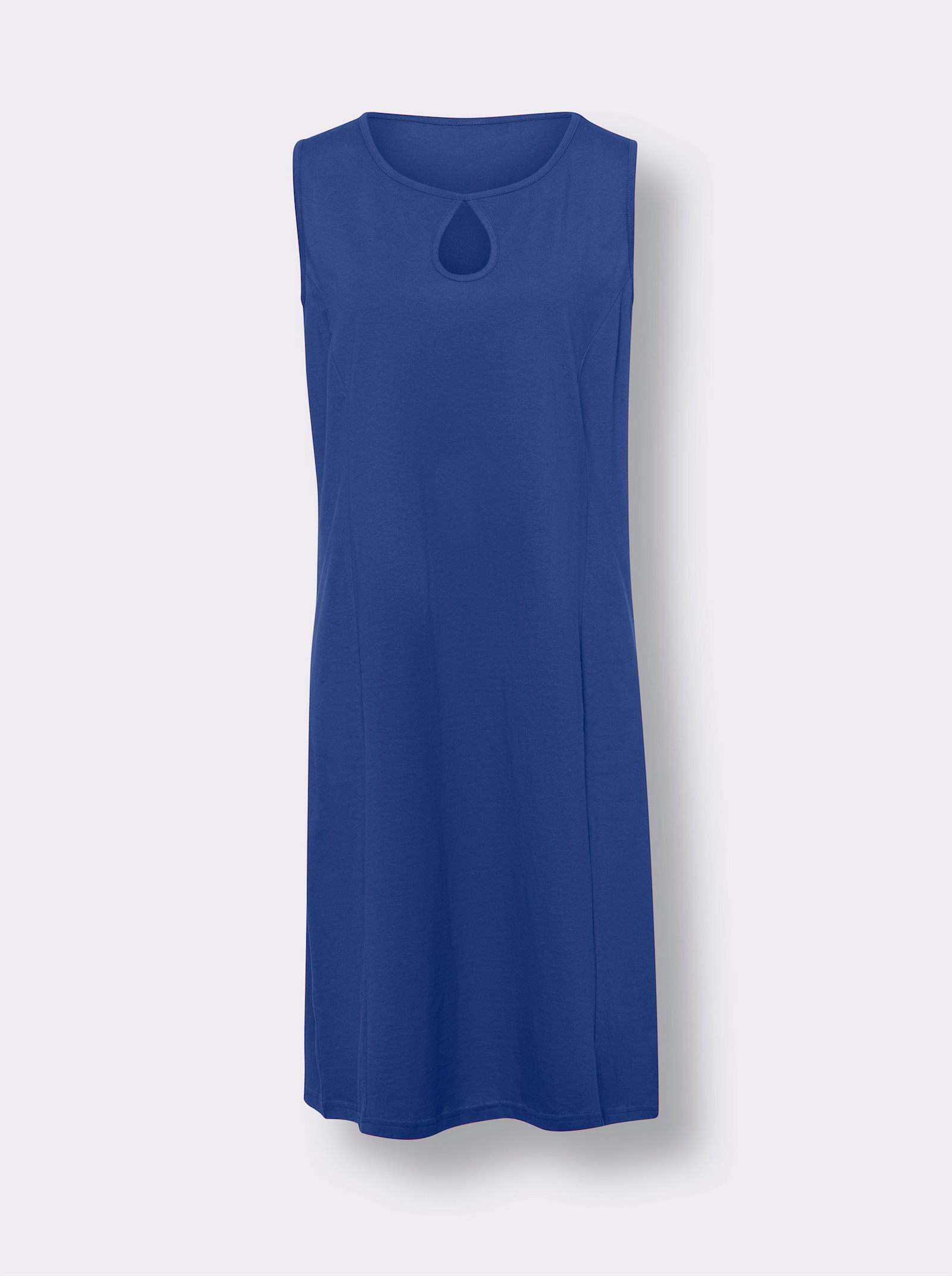 Jerseyjurk met druppelvormige hals - koningsblauw