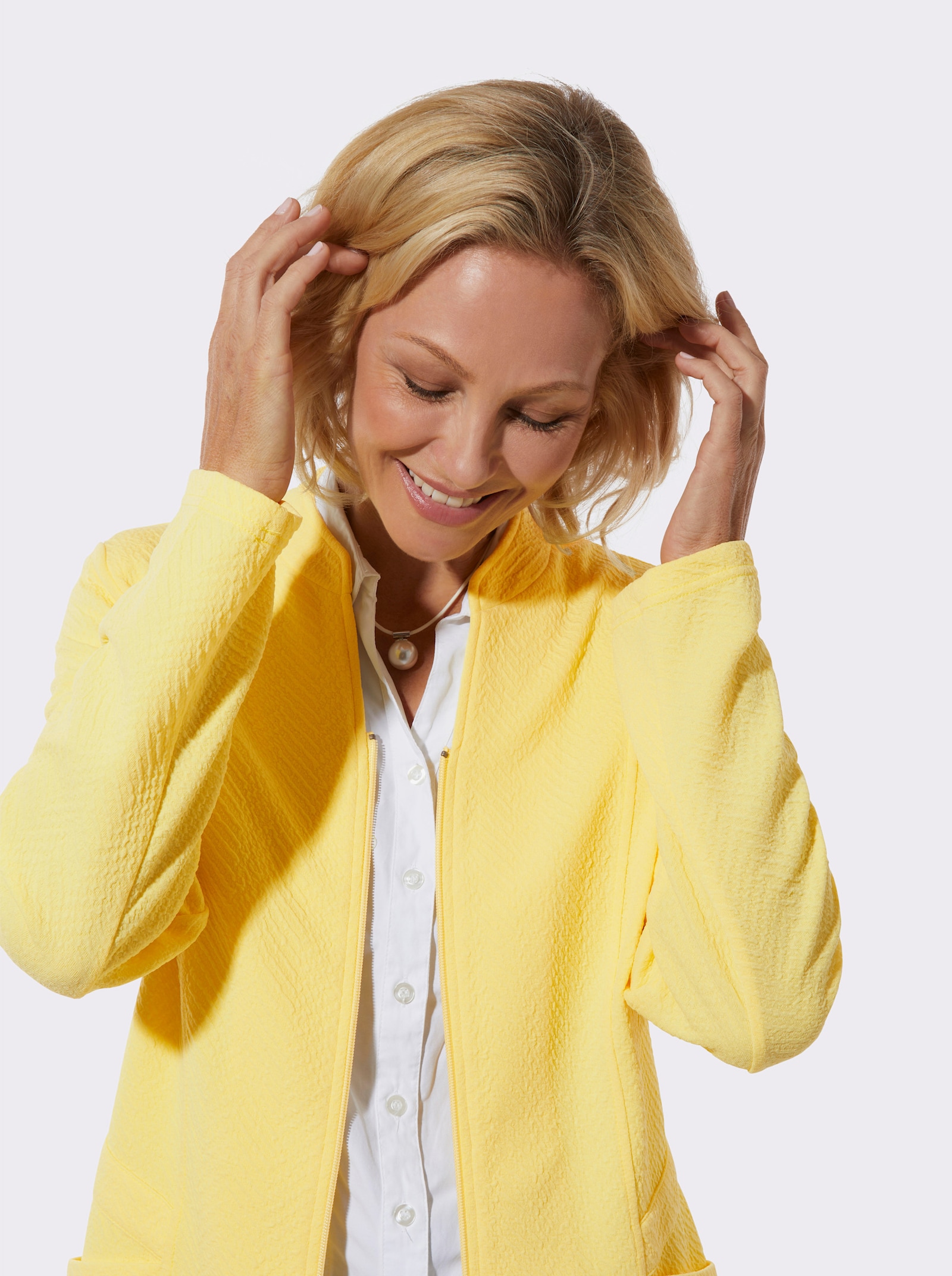 Jerseyblazer in Stretch-Qualität - zitrone