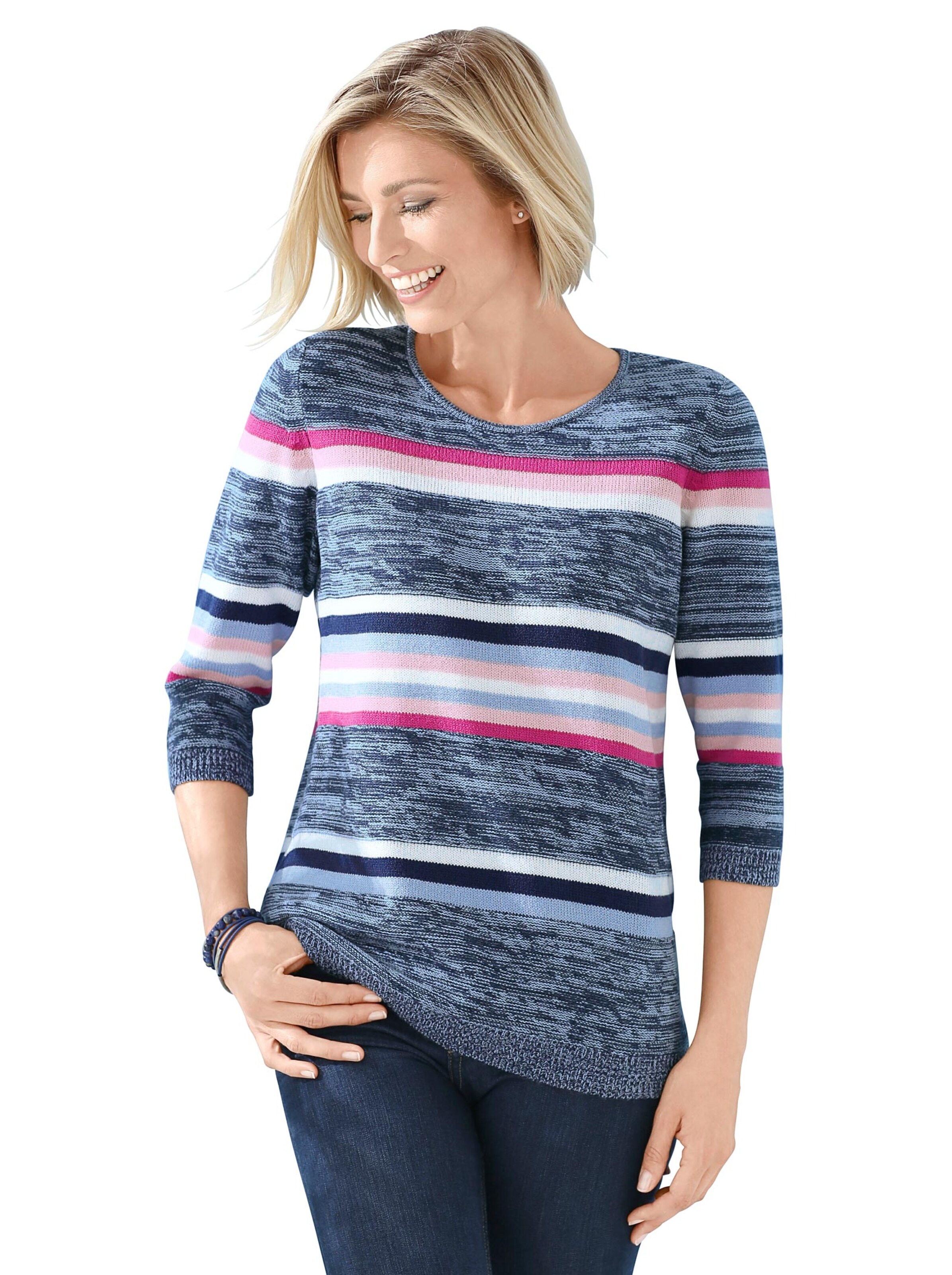 Pullover - bleu-geringelt