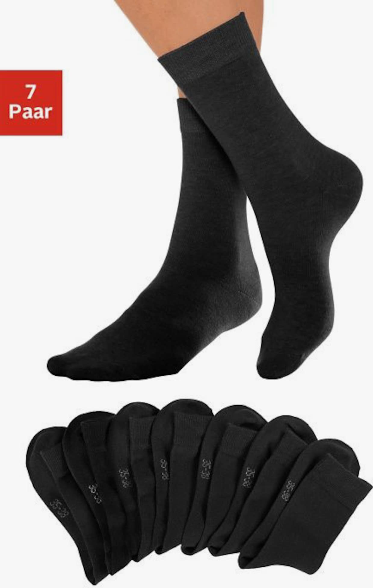 Lavana chaussettes basiques - noir