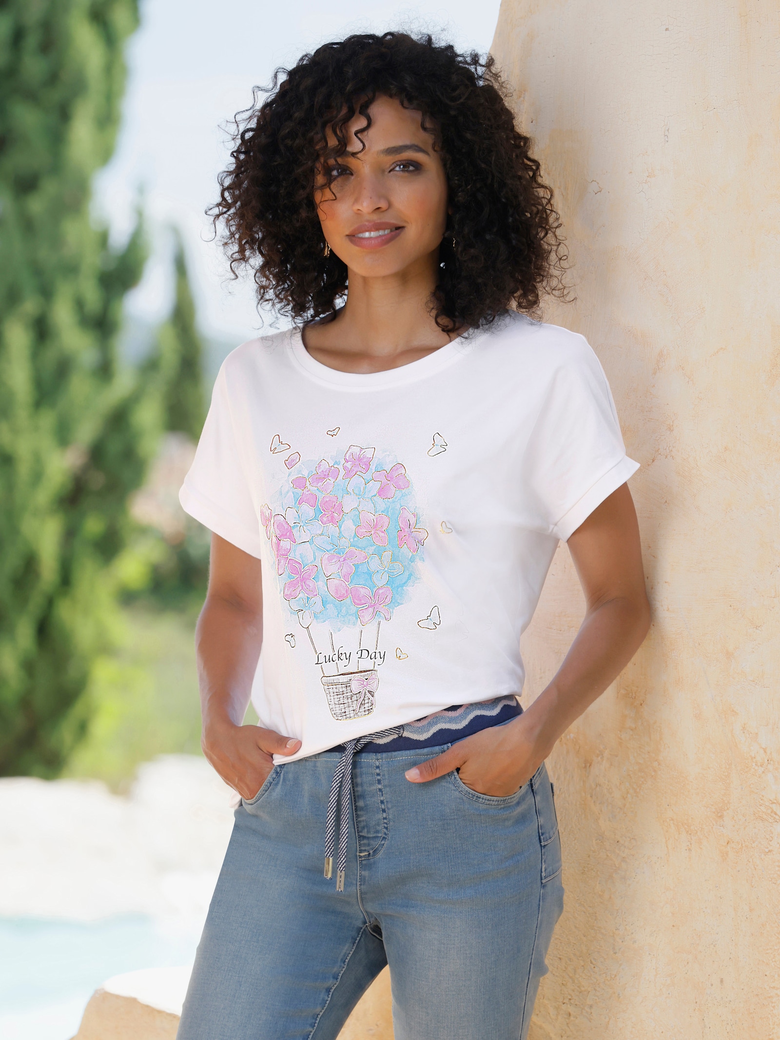 heine Kurzarmshirt - weiß