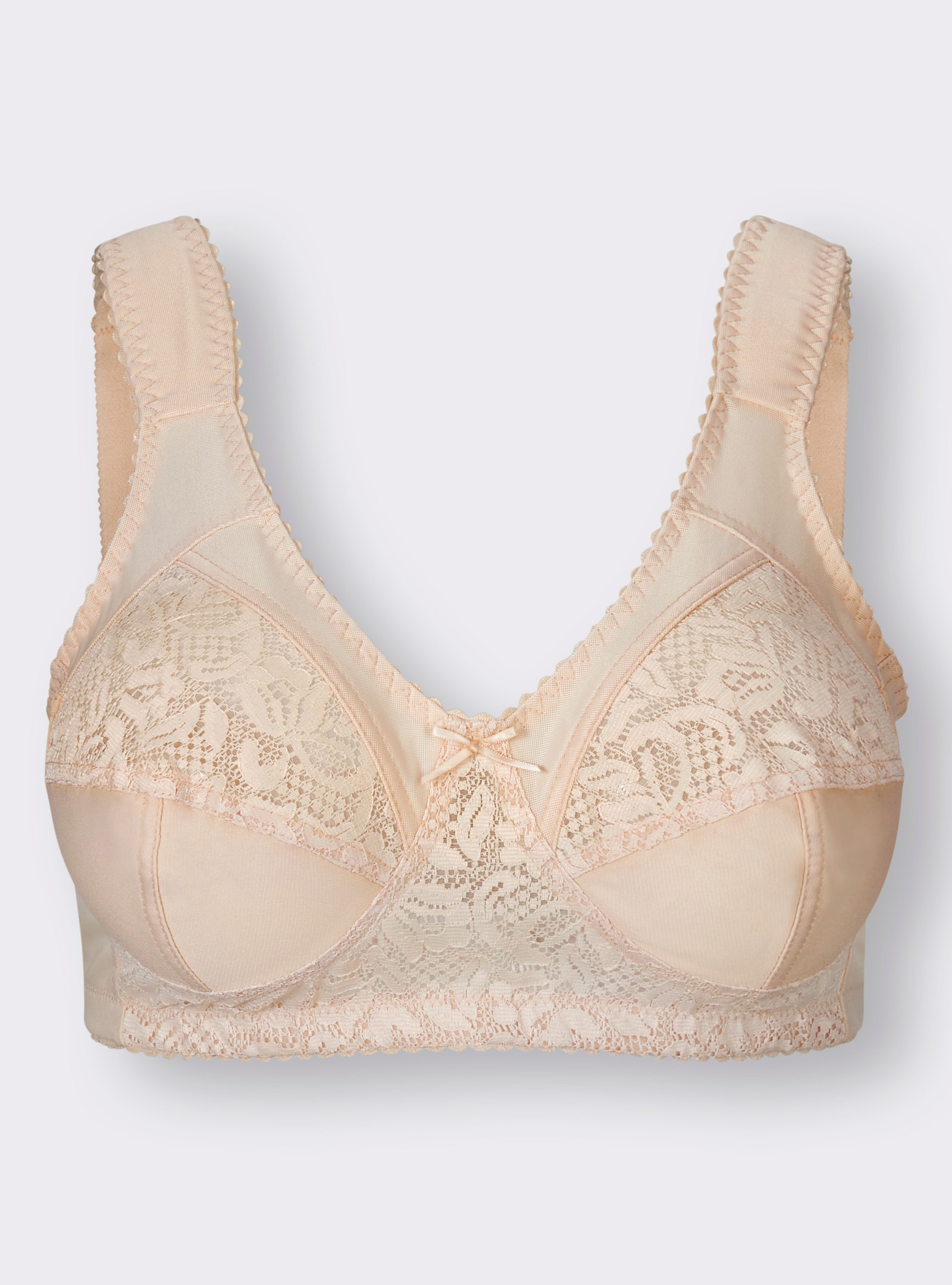 wäschepur Entlastungs-BH ohne Bügel mit Stretch-Spitze - elfenbein