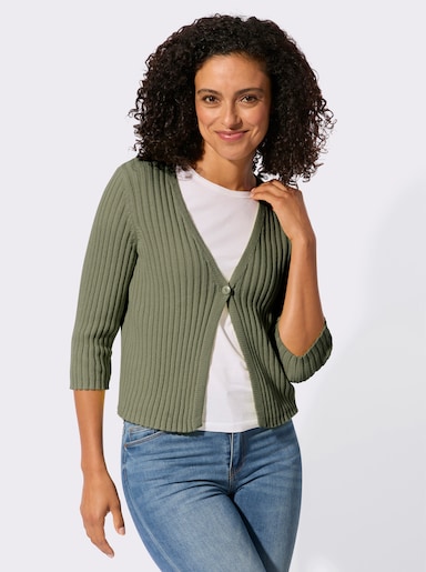 Bolero mit Knopfverschluss - khaki