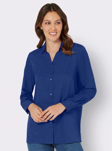 Longline blouse - koningsblauw