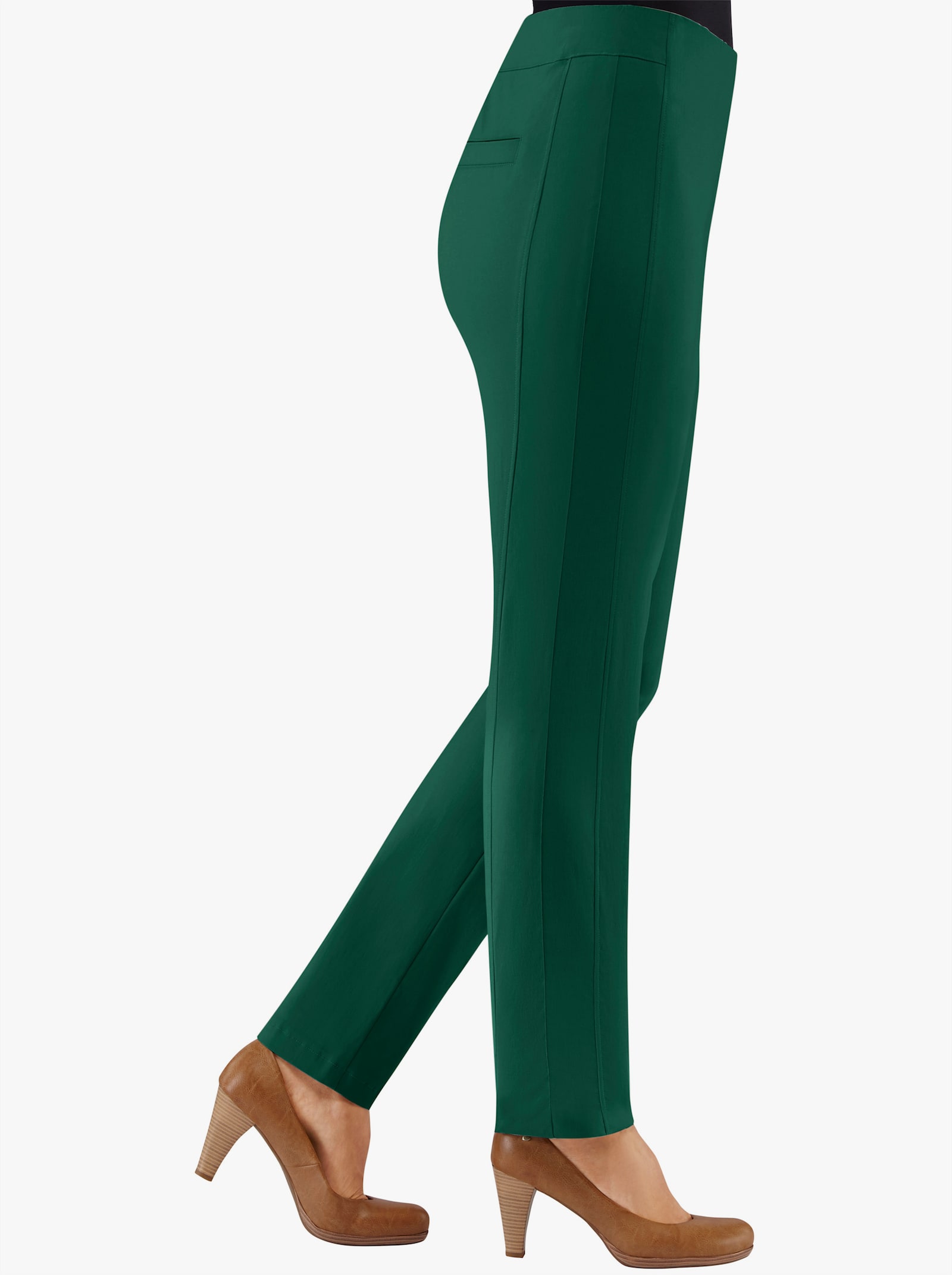 Stehmann Comfort line Broek met comfortband van viscose - dennengroen