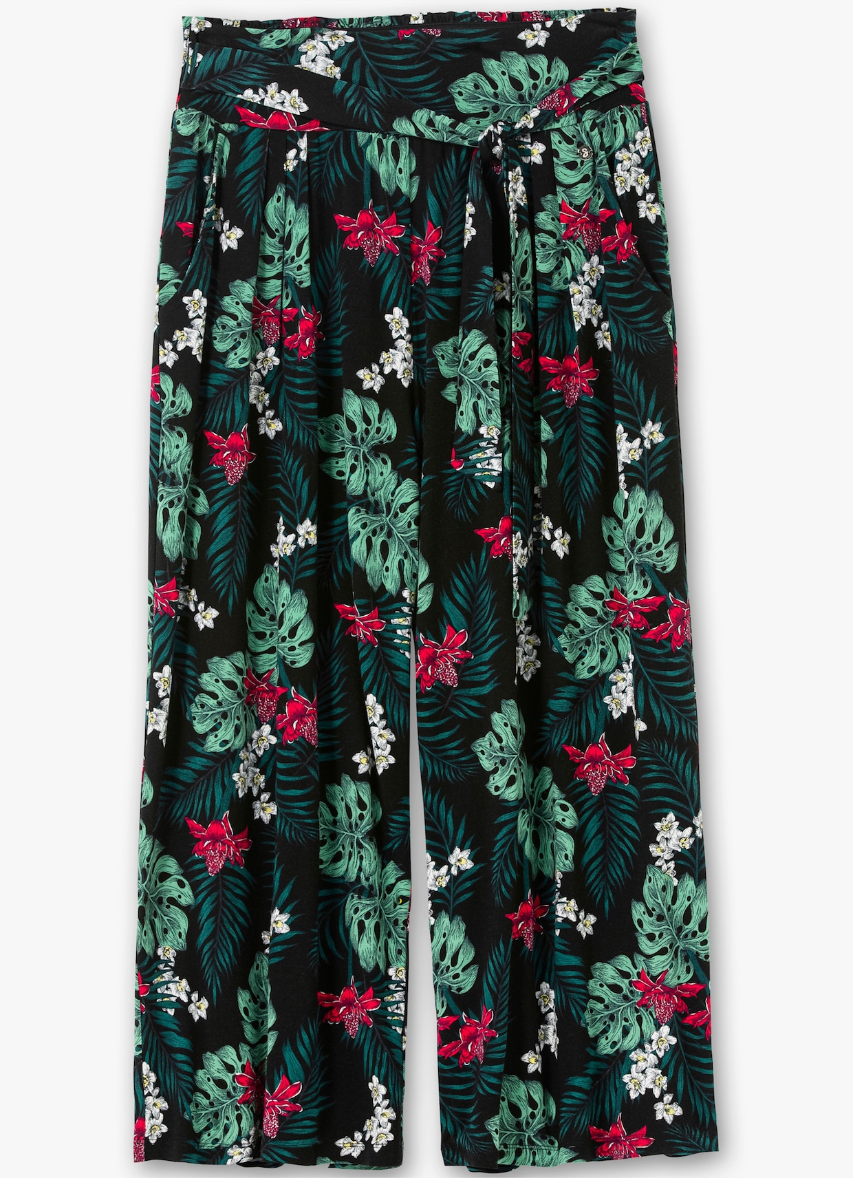sheego Culotte - schwarz-gemustert