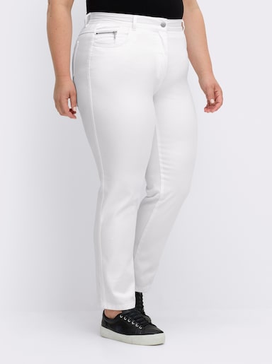 5-Pocket-Jeans gerade geschnitten - wollweiß