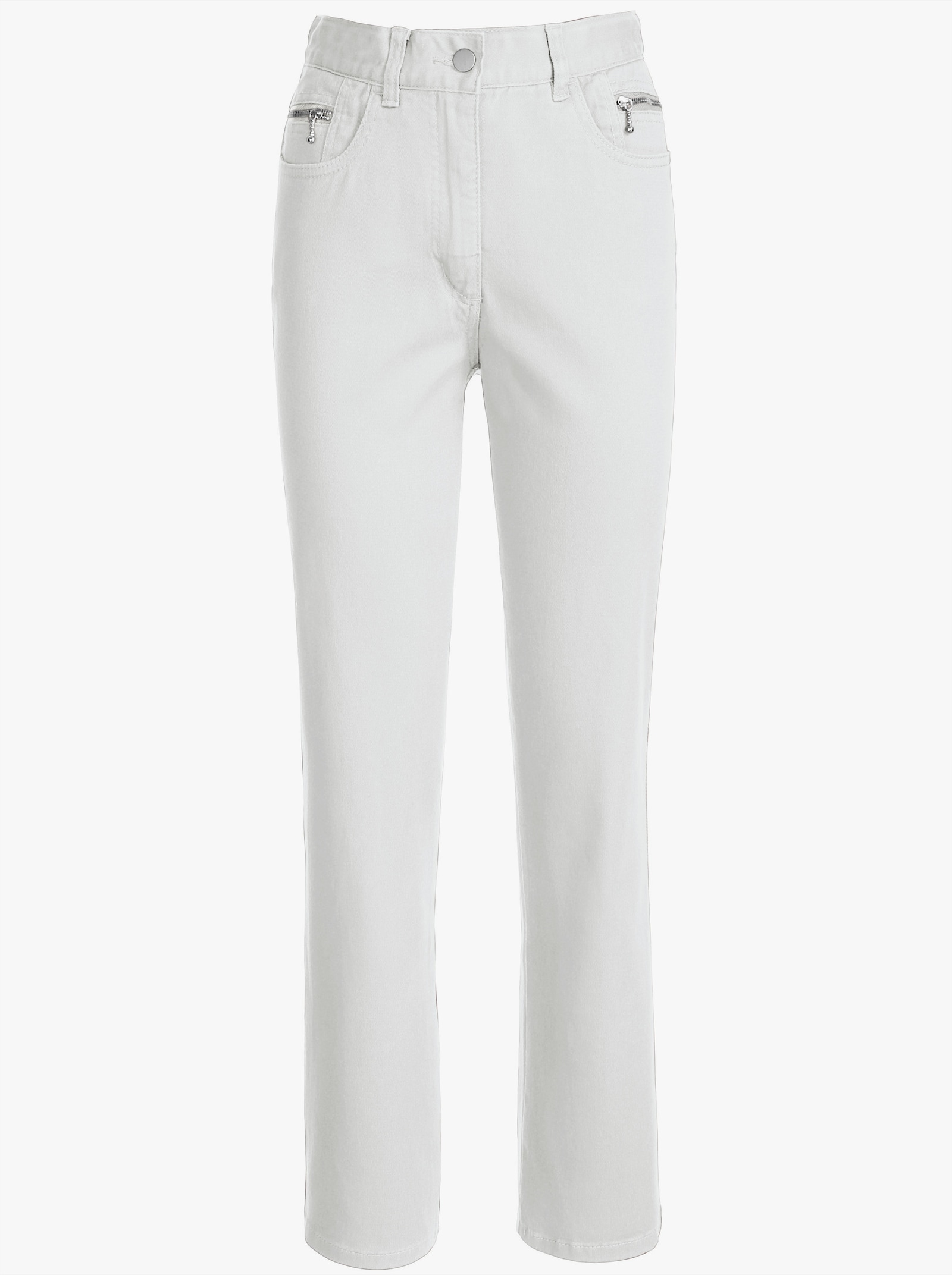 5-Pocket-Jeans gerade geschnitten - weiß