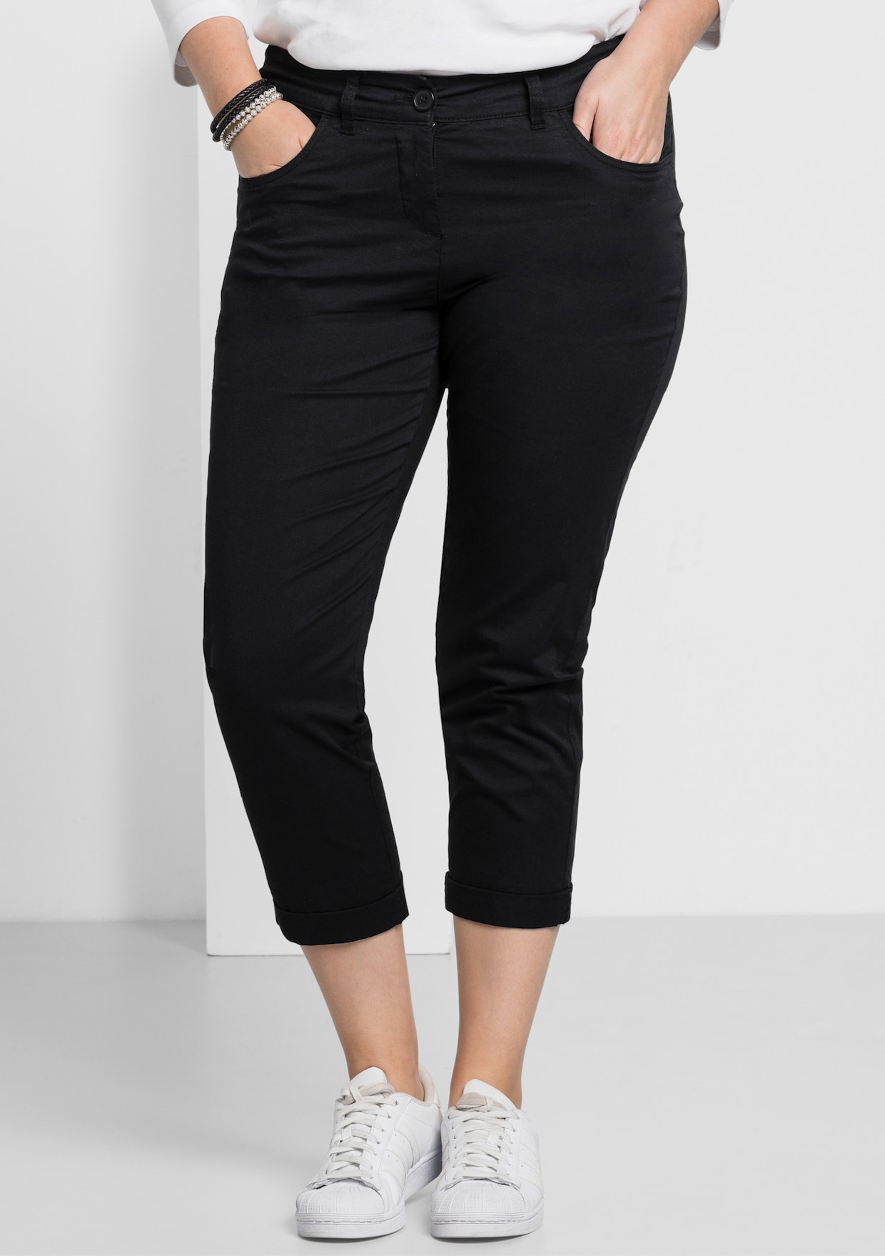 sheego 7/8-broek - zwart