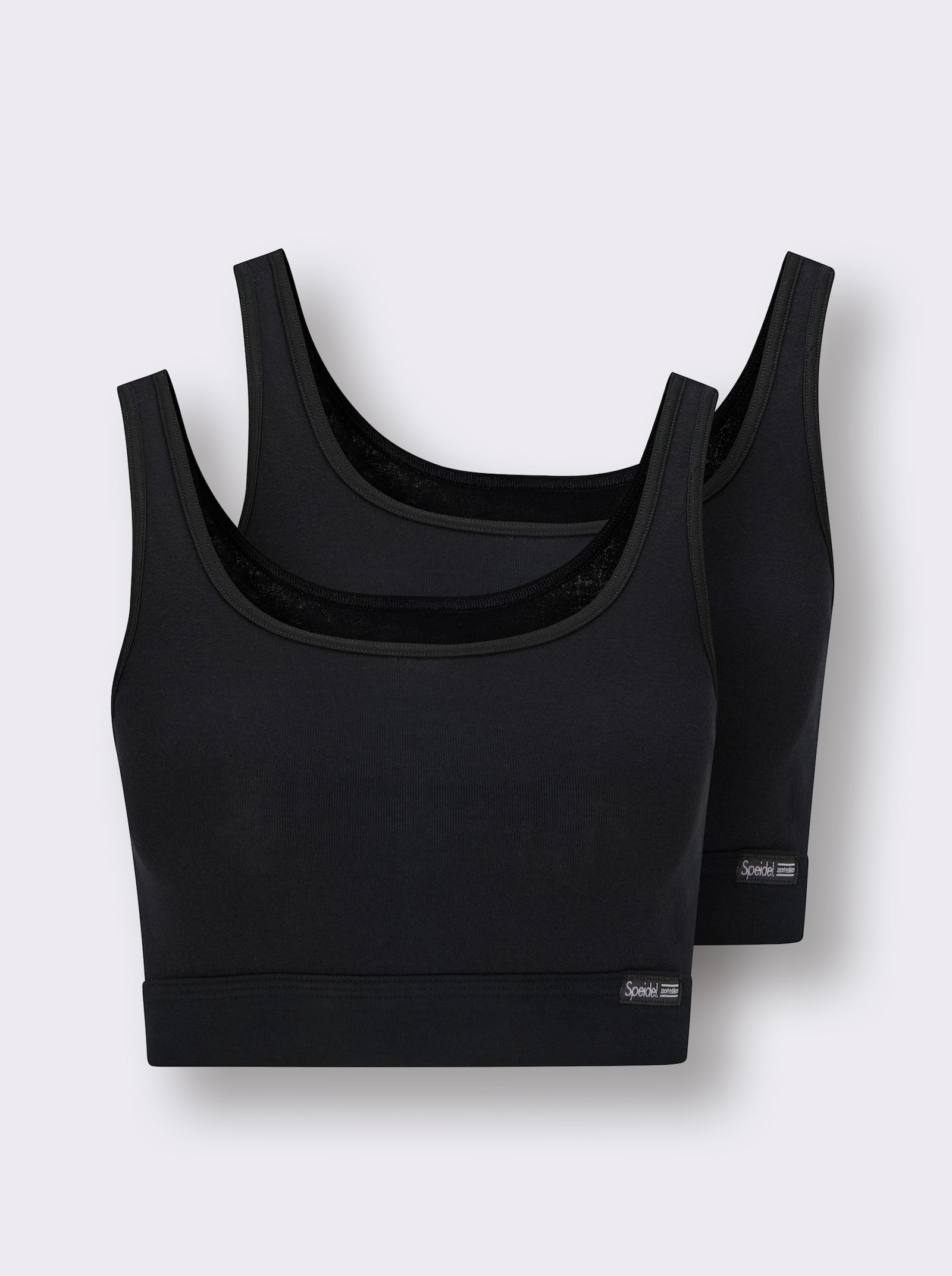 Speidel Bustier aus reiner Baumwolle - schwarz