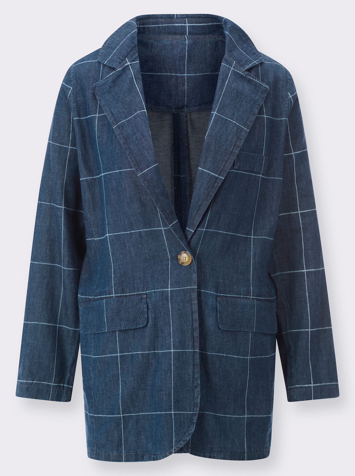 Jeansblazer - blue-stonewashed