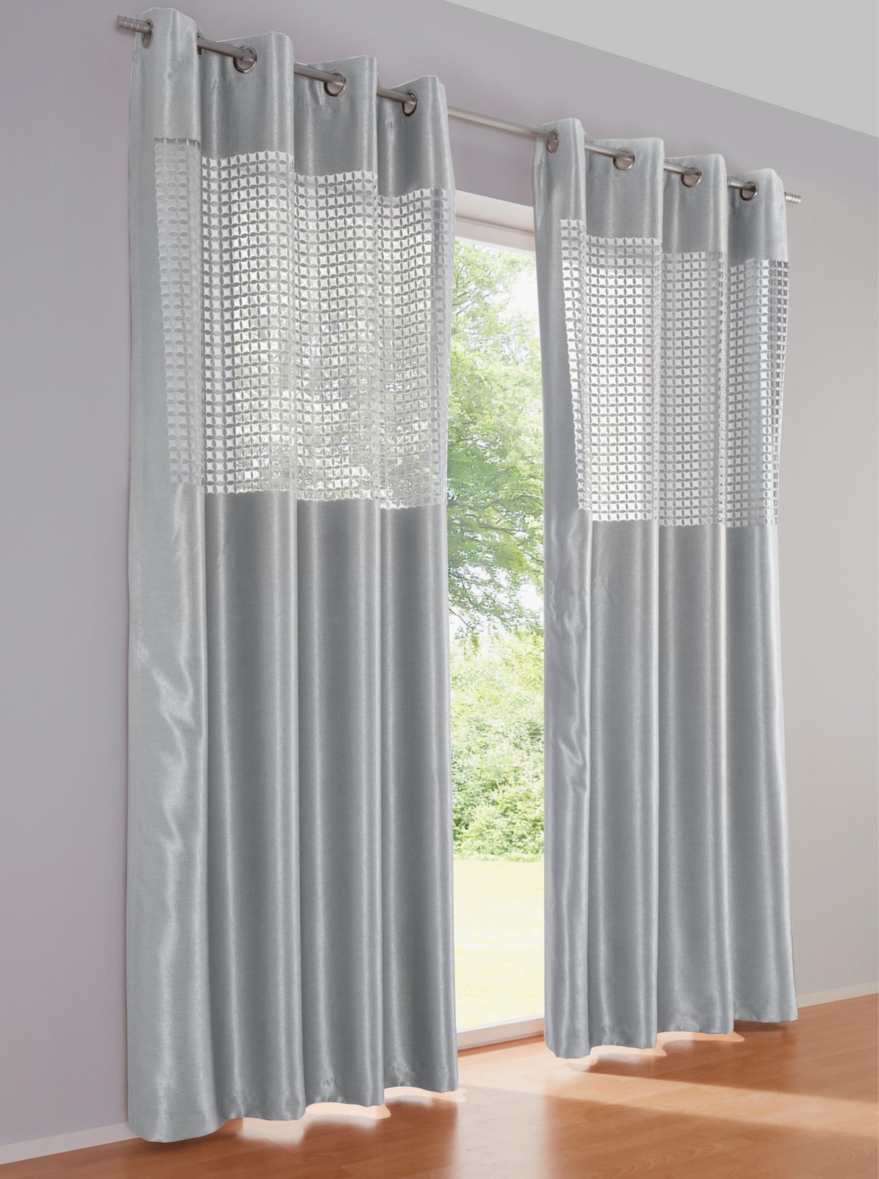heine home Decoratieve vitrage - grijs