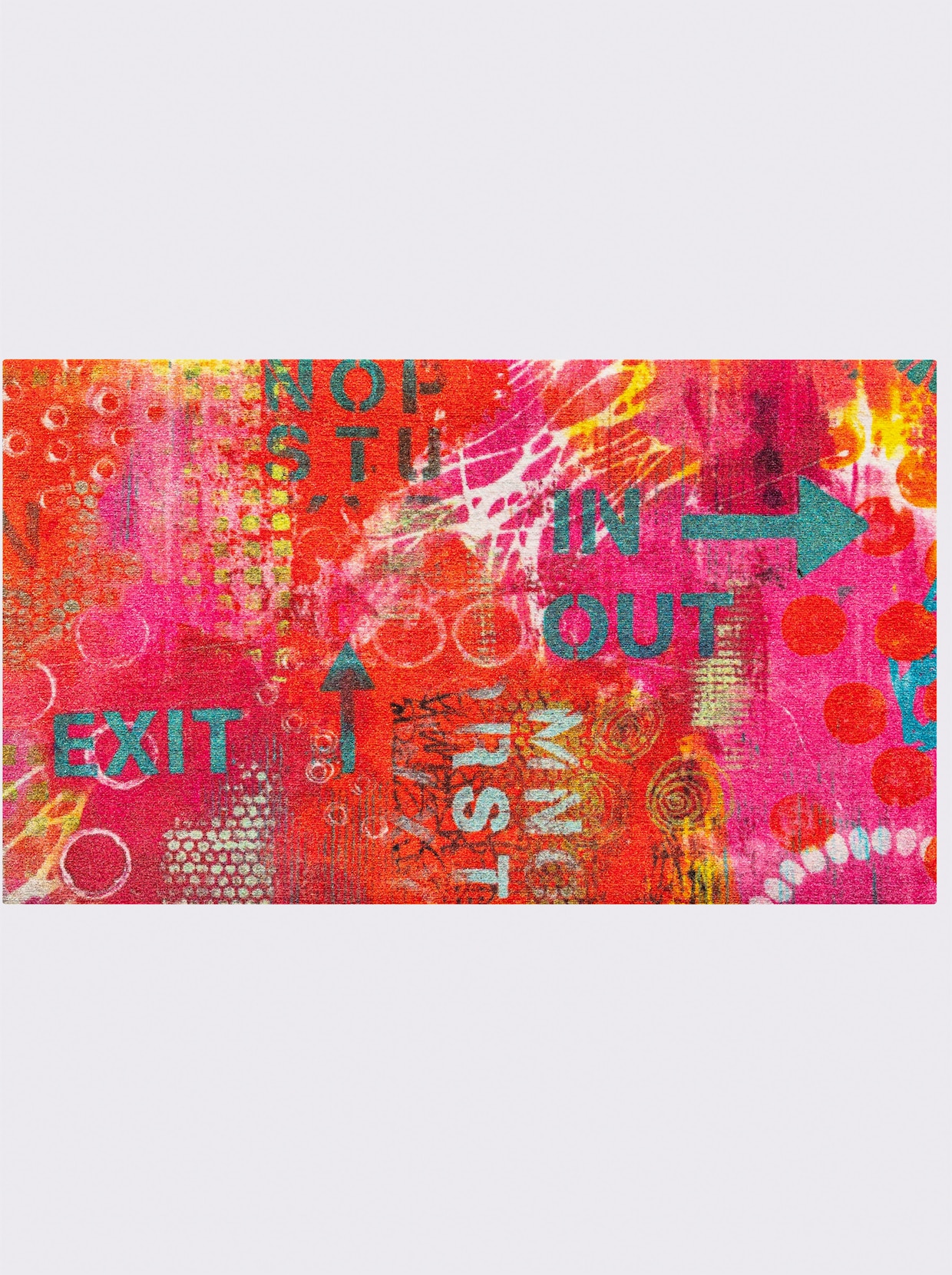 wash+dry by Kleen-Tex Paillasson - fuchsia à motifs