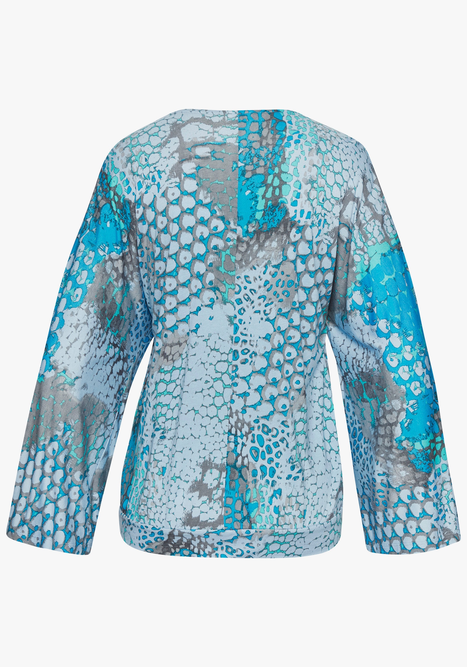 Buffalo Fledermausshirt - blau bedruckt