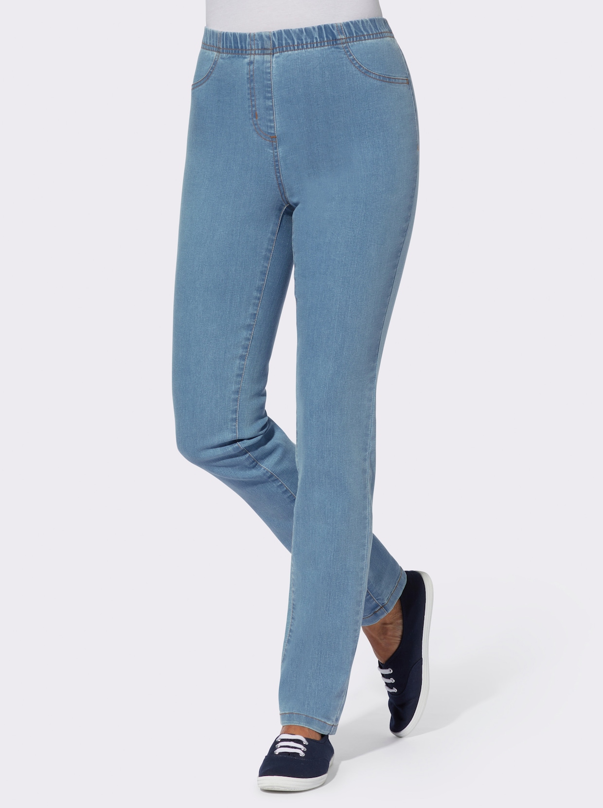 jeans - blue-bleached