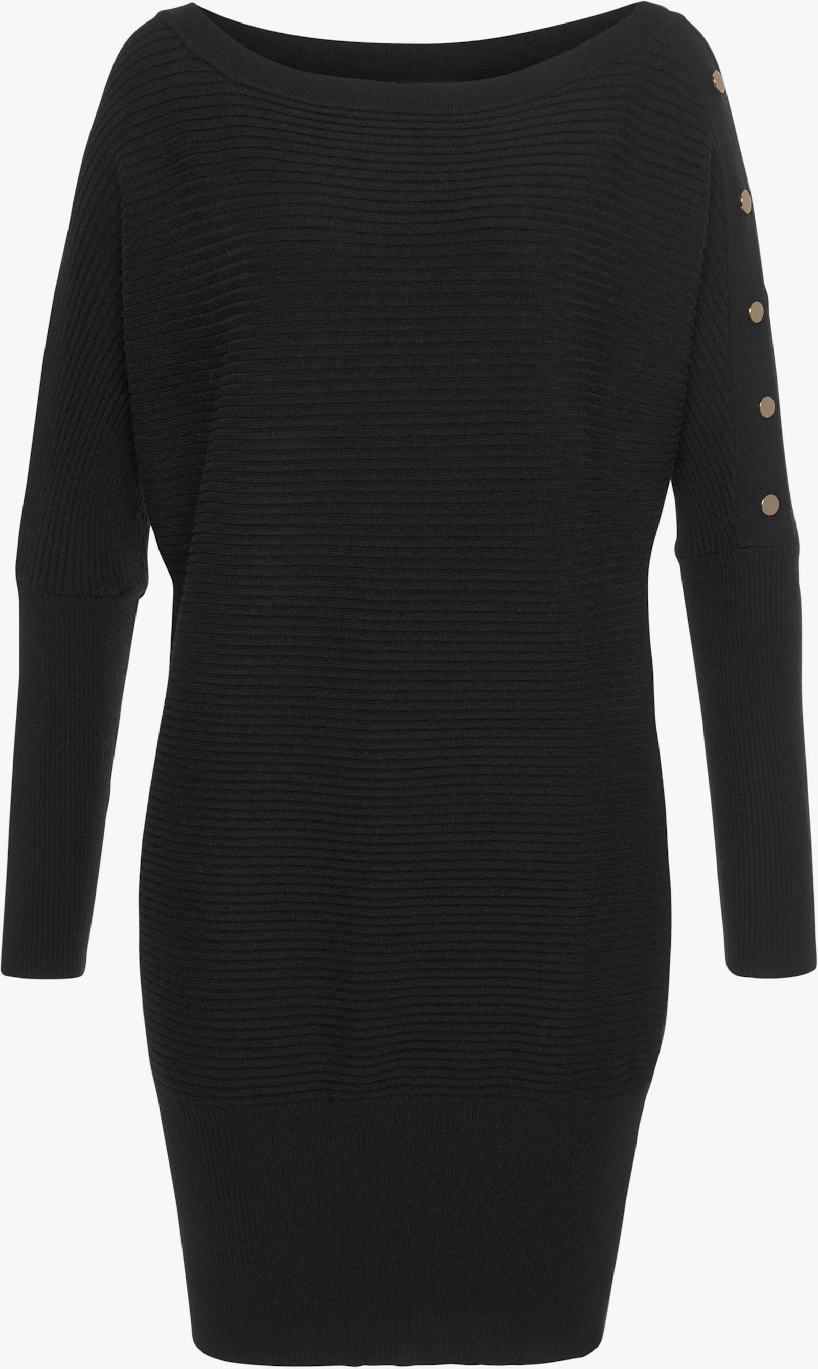 LASCANA Lange pullover - zwart