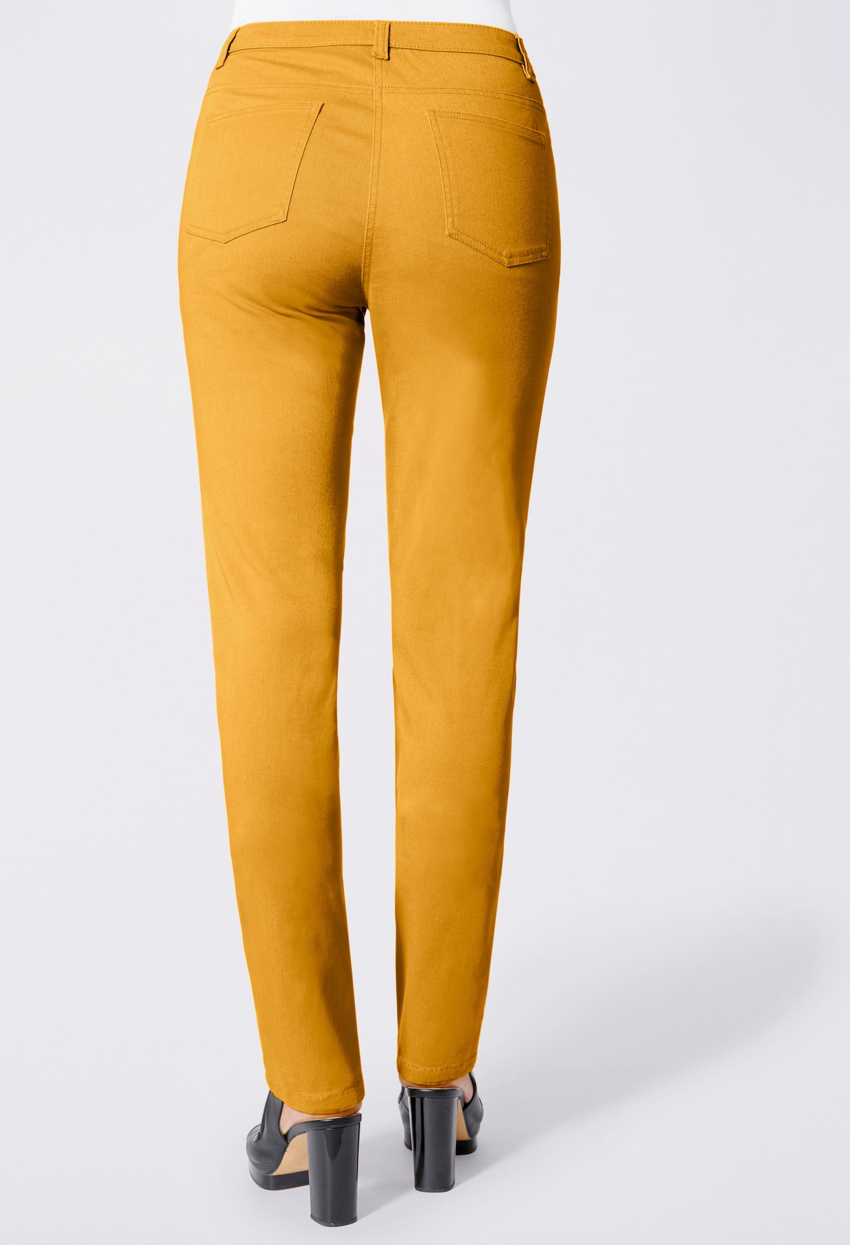 Elastické nohavice - mosadzná farba