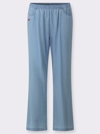 Schlupfjeans in weiter Form - blue-bleached