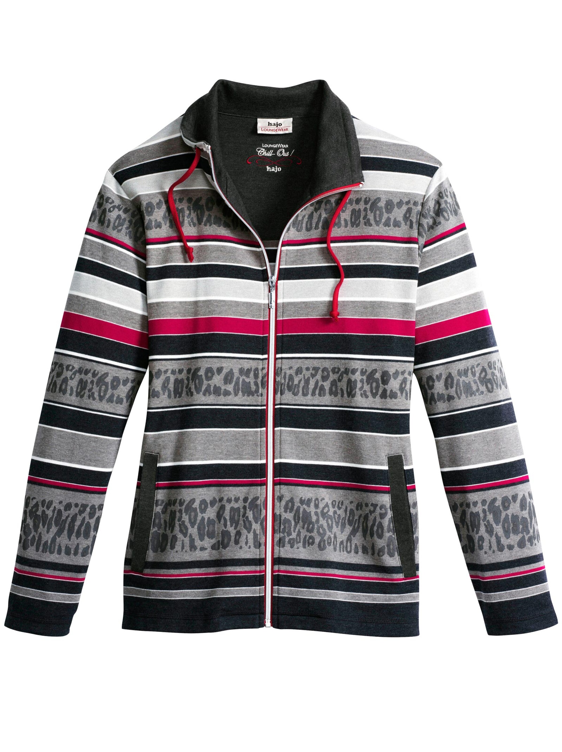 Hajo Hausanzug - anthrazit-rot