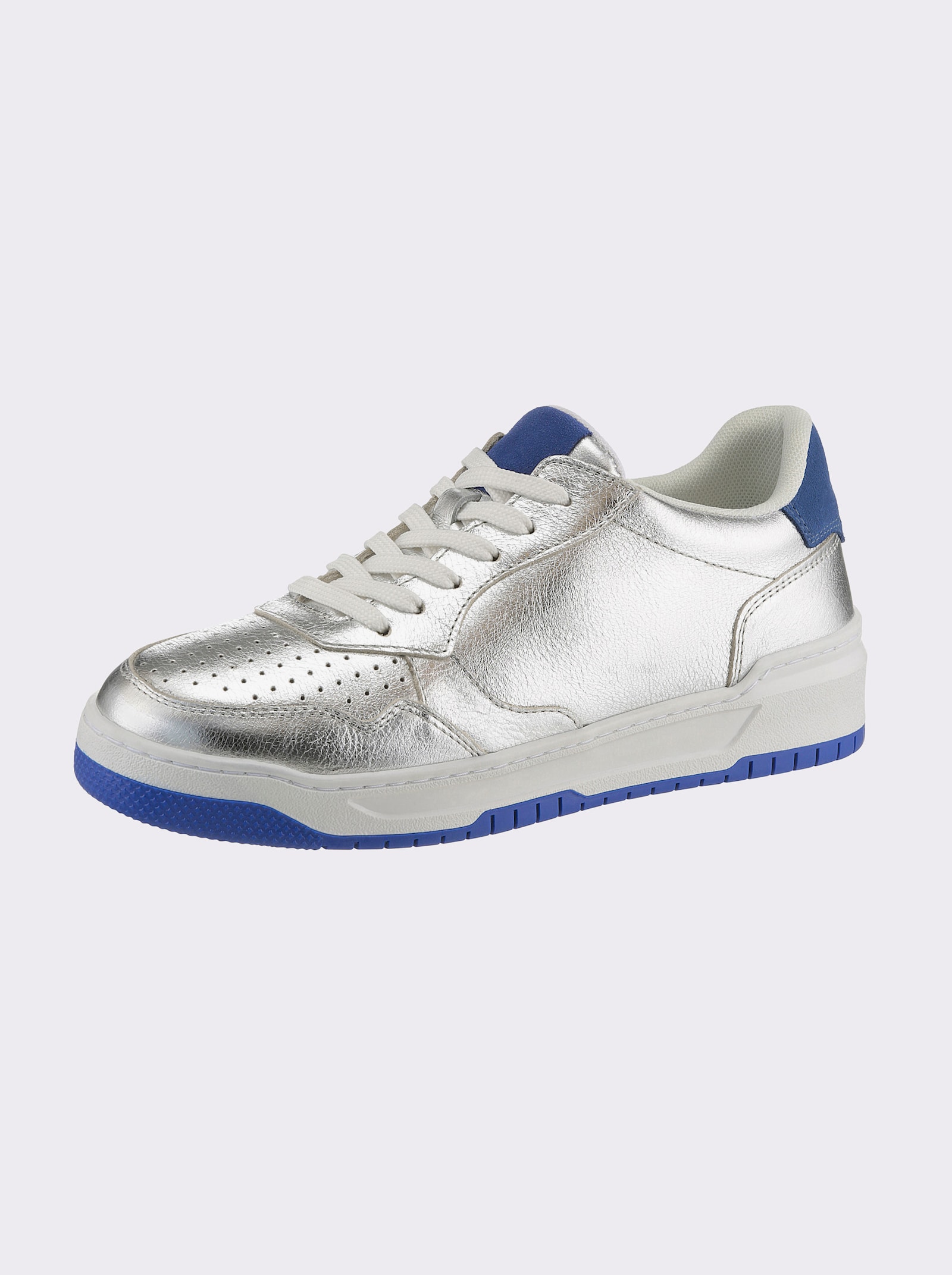 heine Sneaker - silberfarben-royalblau