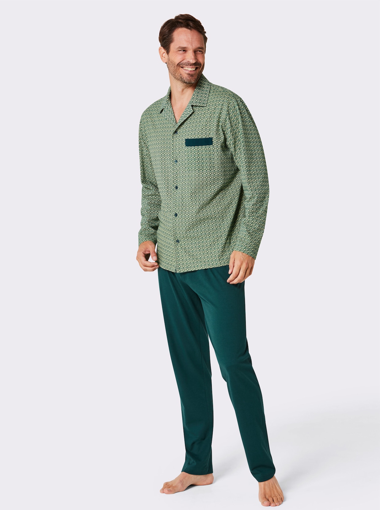 KINGsCLUB Pyjama - groen geprint