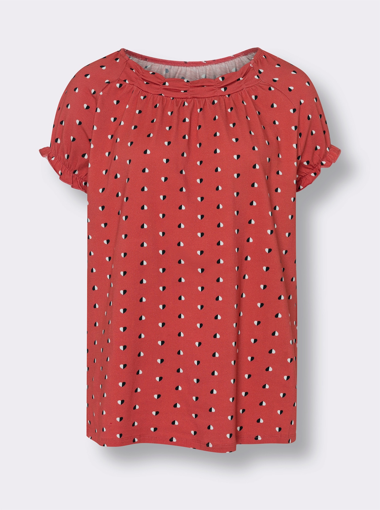 Shirt met korte mouwen - grapefruit-marine-bedrukt