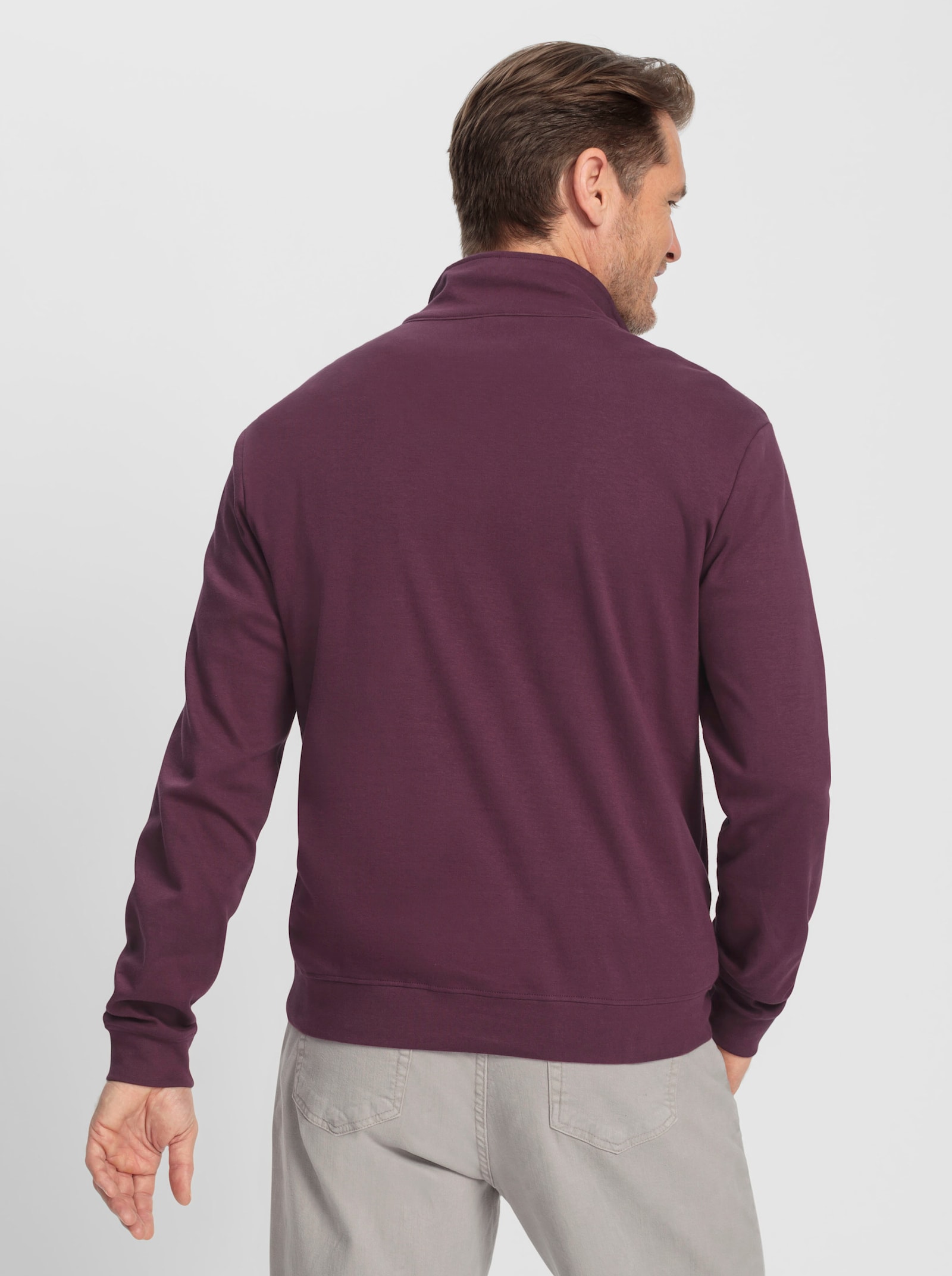 Catamaran Shirt met lange mouwen - bordeaux/taupe bedrukt