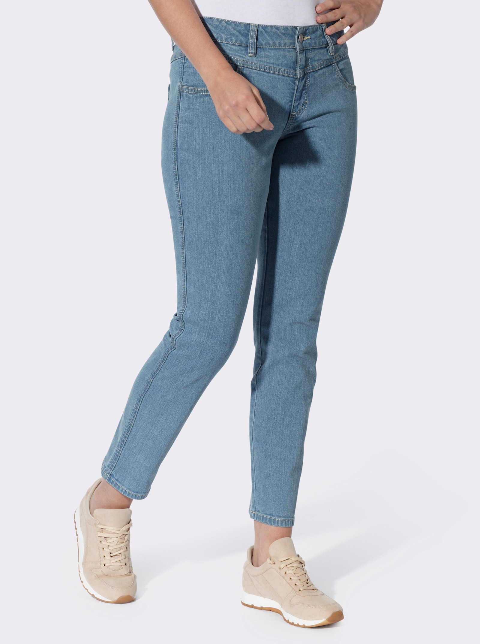 heine Jeans mit Passformsattel - blue-bleached