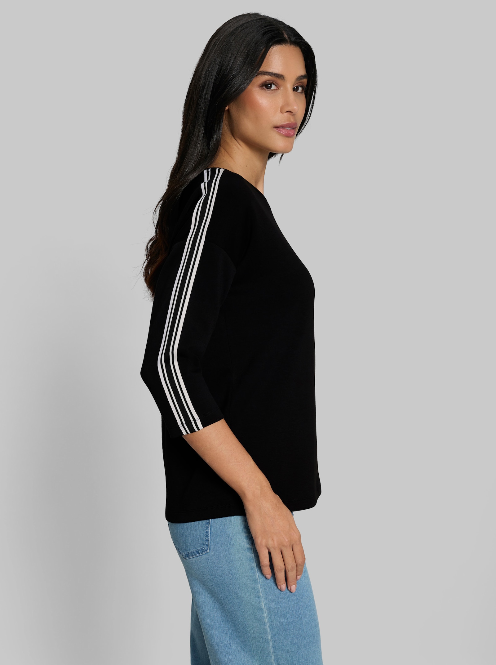 heine Sweatshirt mit Modal - schwarz