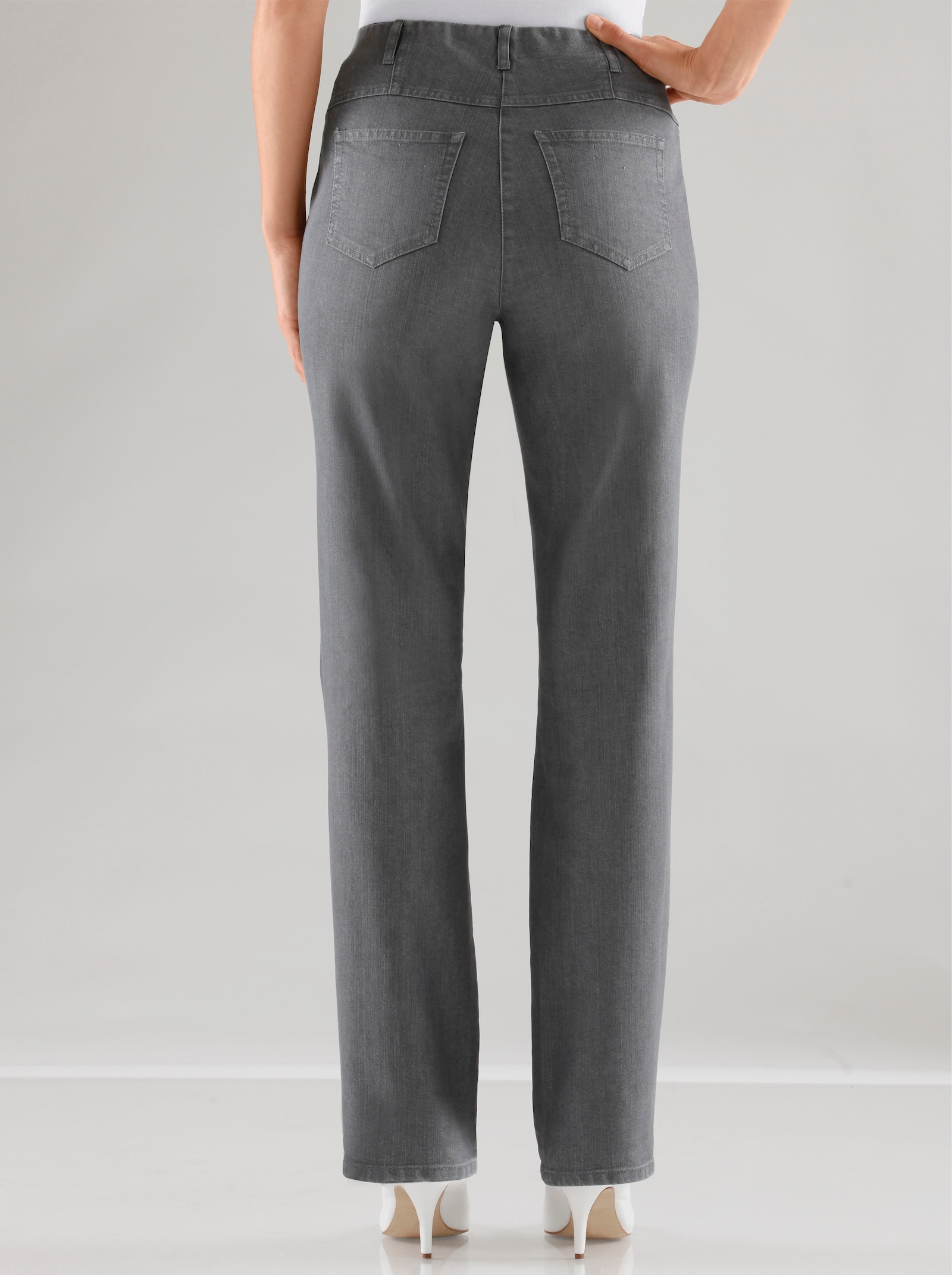 Cosma Jeans met comfortband aan de binnenzijde - grijs