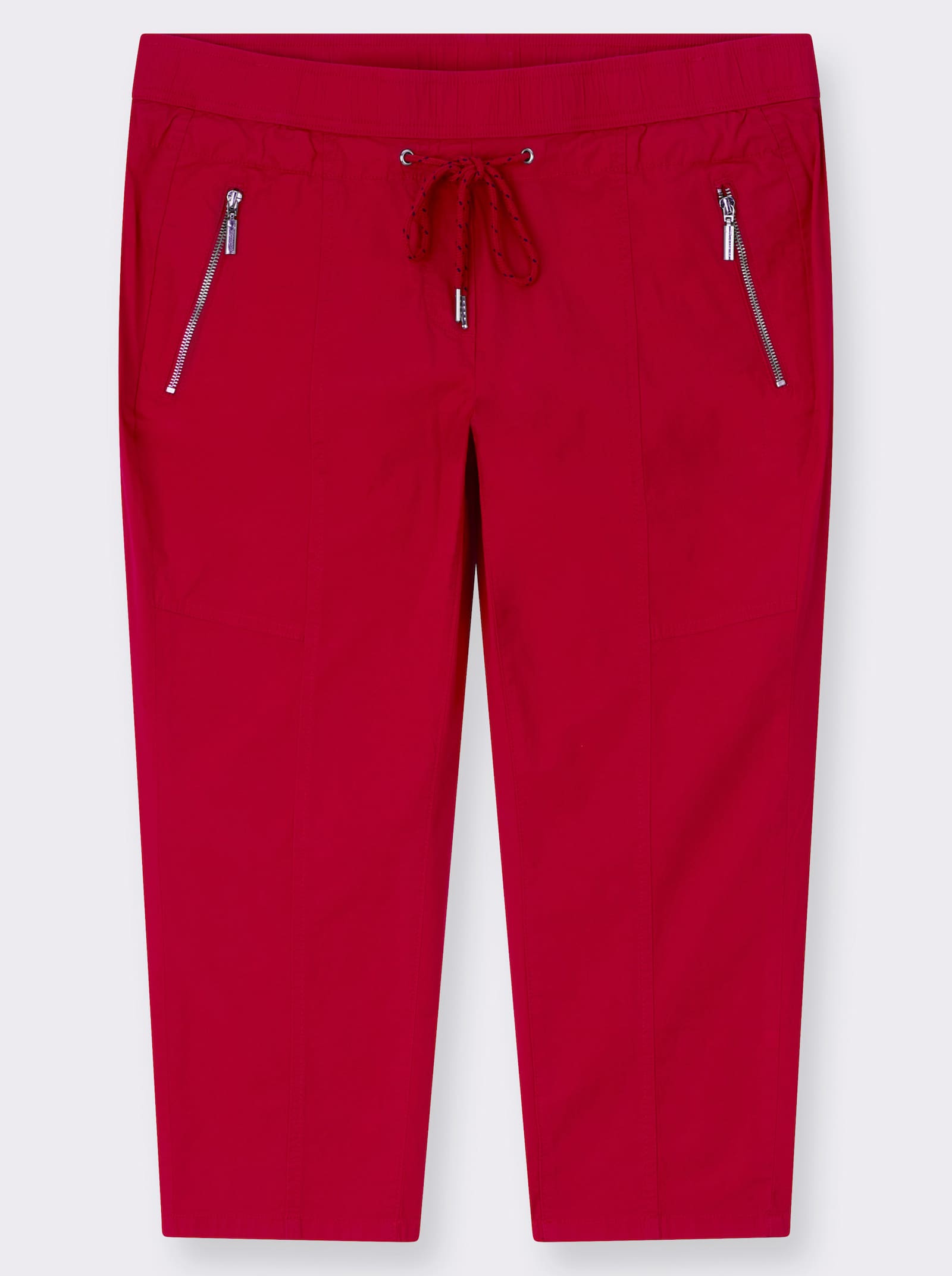 7/8-Hose mit Reißverschluss-Taschen - rot