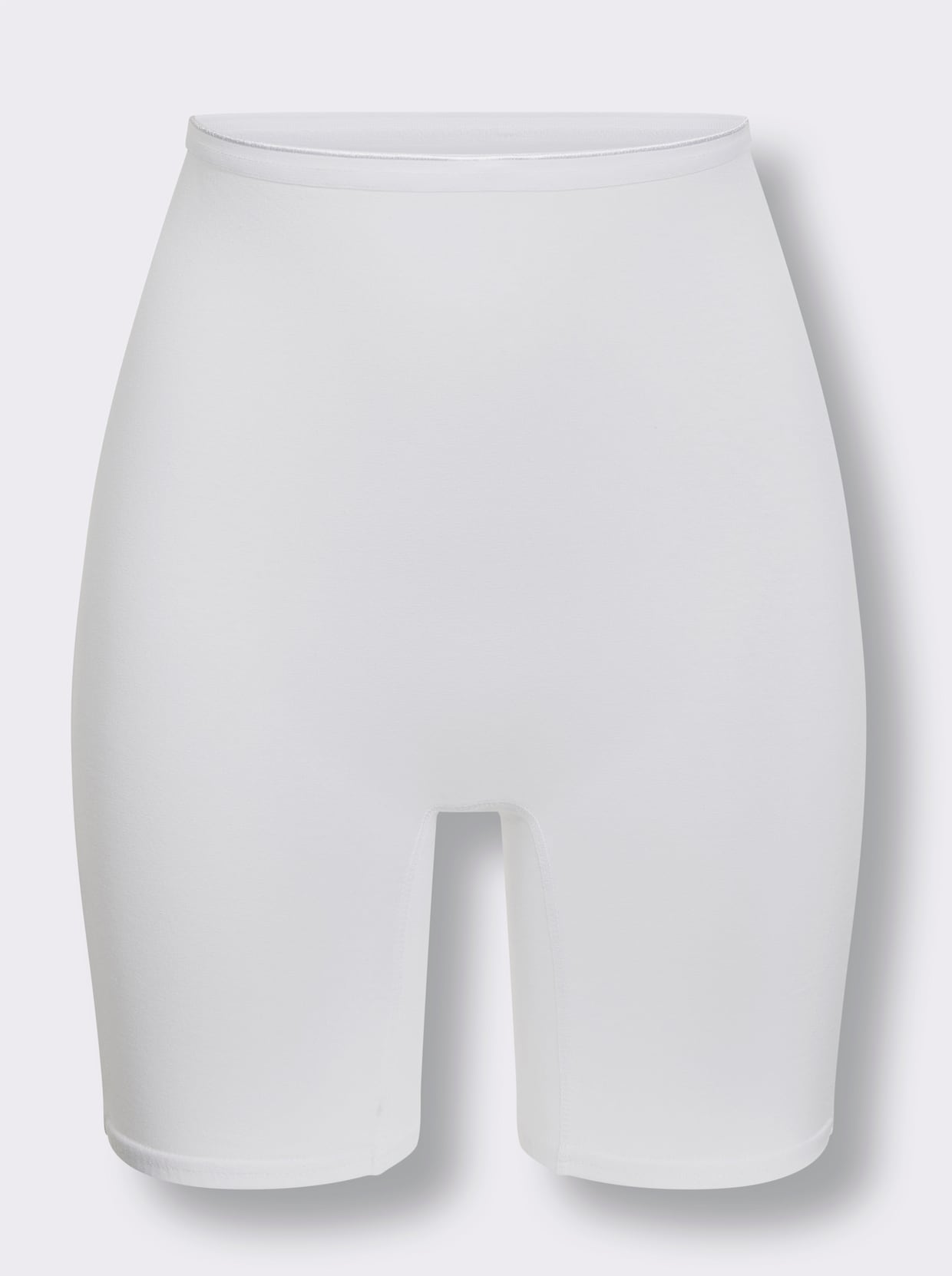 wäschepur Longpanty - 2x hellgrau-geringelt + 2x weiß