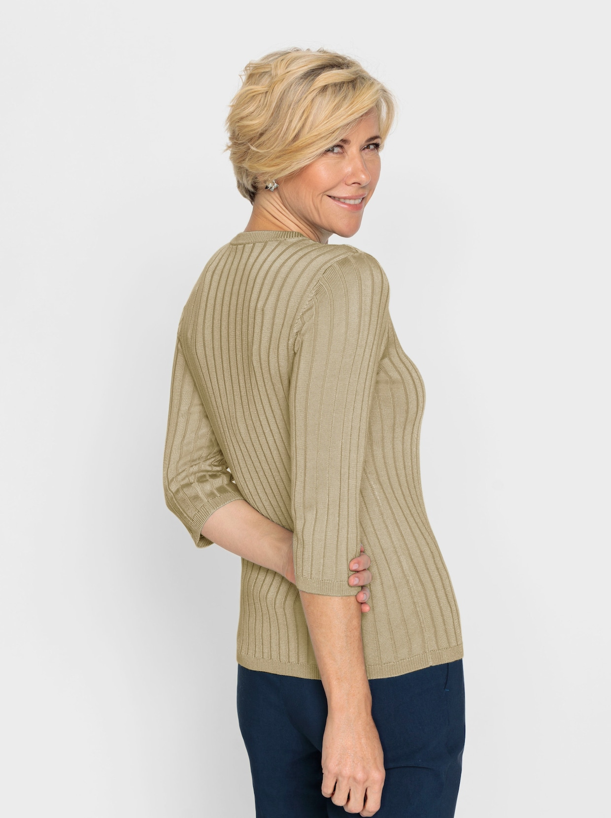 Pullover met ronde hals - rietgroen